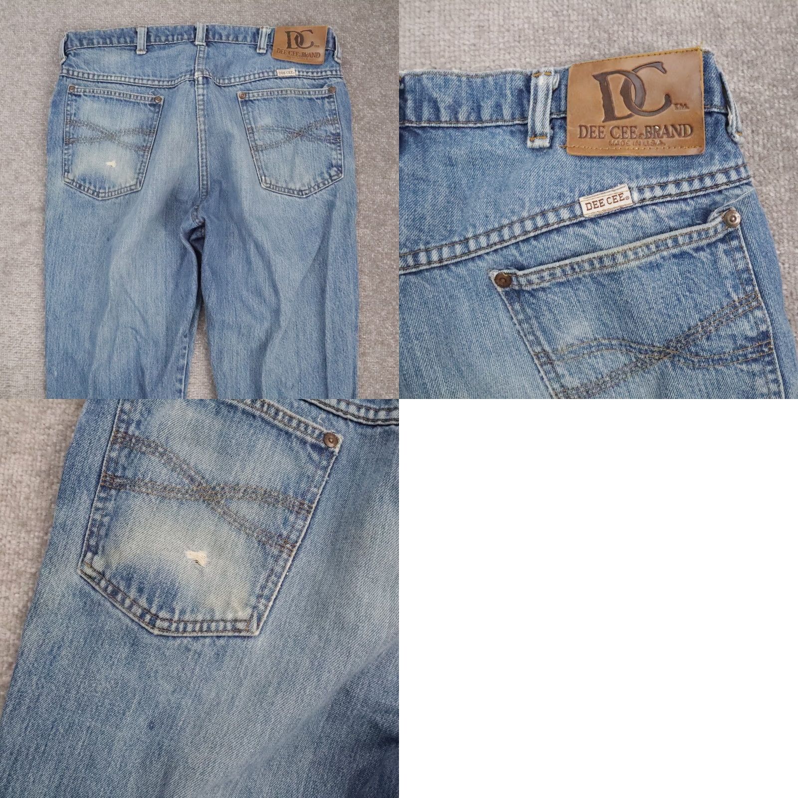Denime VINTAGE DEE CEE Jeans Made in USA 32x26 Medium Wash Wide Leg Denim Size US 32 / EU 48 - 9 Thumbnail