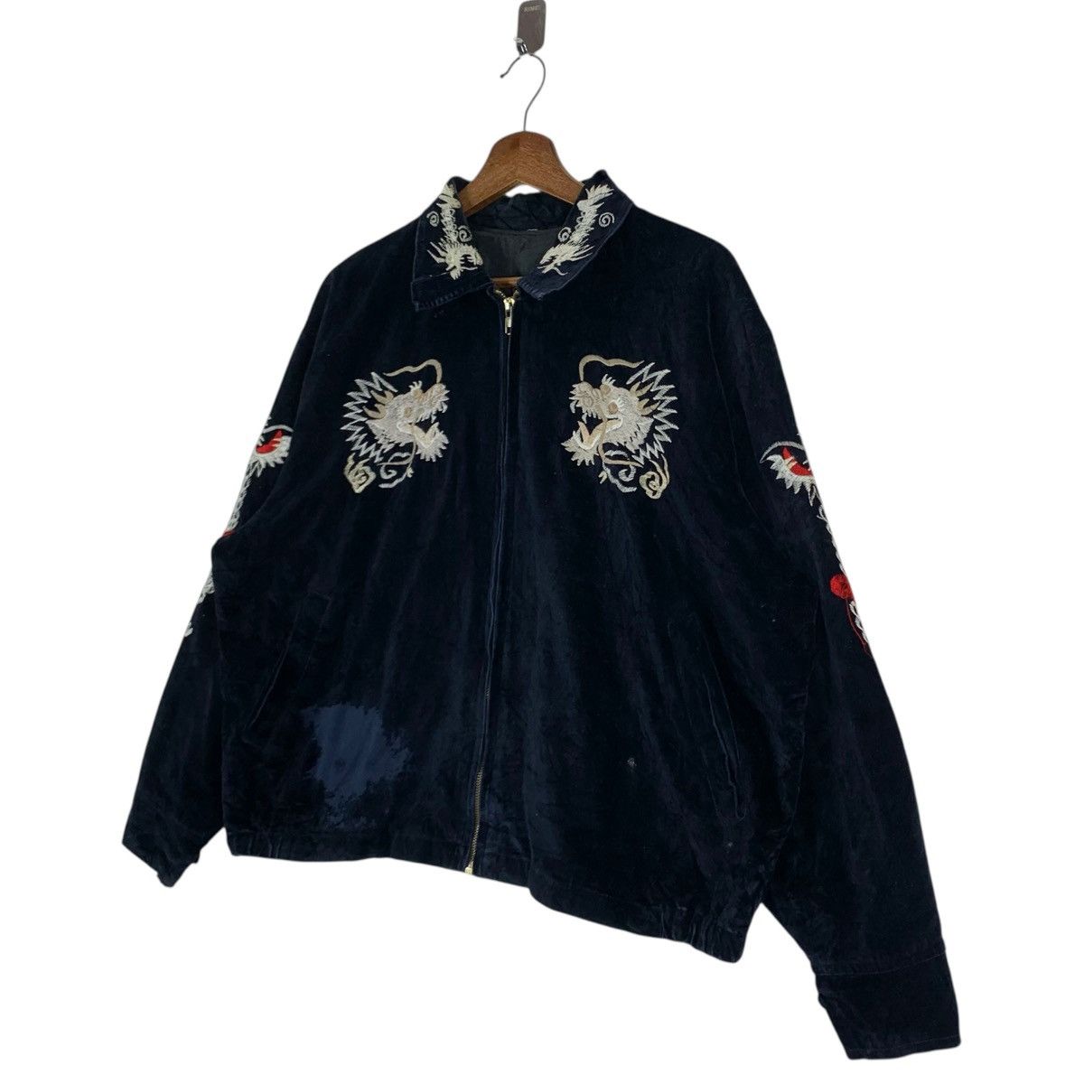 Japanese Brand VINTAGE VELVET SUKAJAN JAPAN SOUVENIR JACKET Size US L / EU 52-54 / 3 - 5 Thumbnail