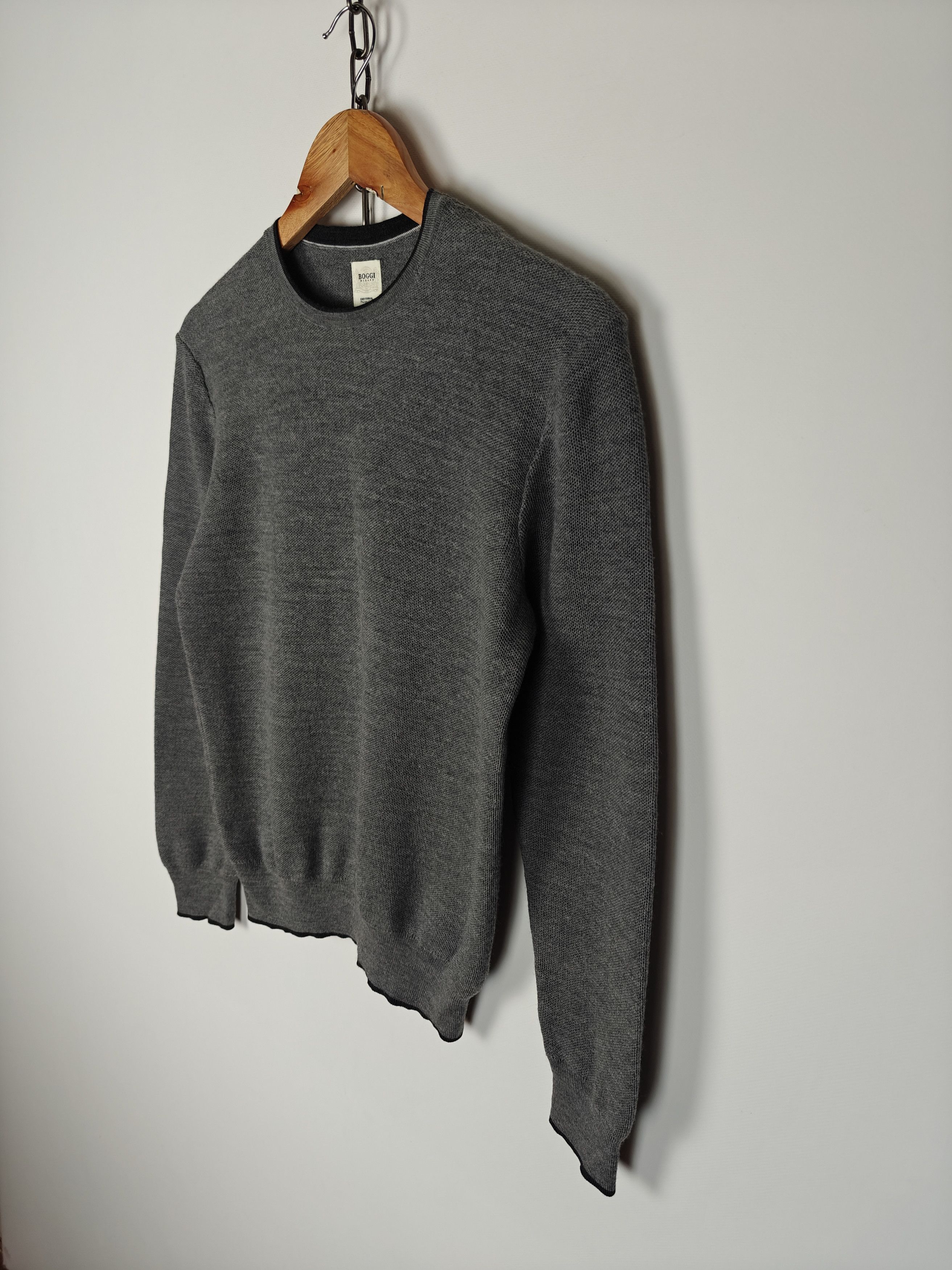 Boggi Boggi Milano Wool Sweater Crewneck Pullover Gray size M Size US M / EU 48-50 / 2 - 5 Thumbnail
