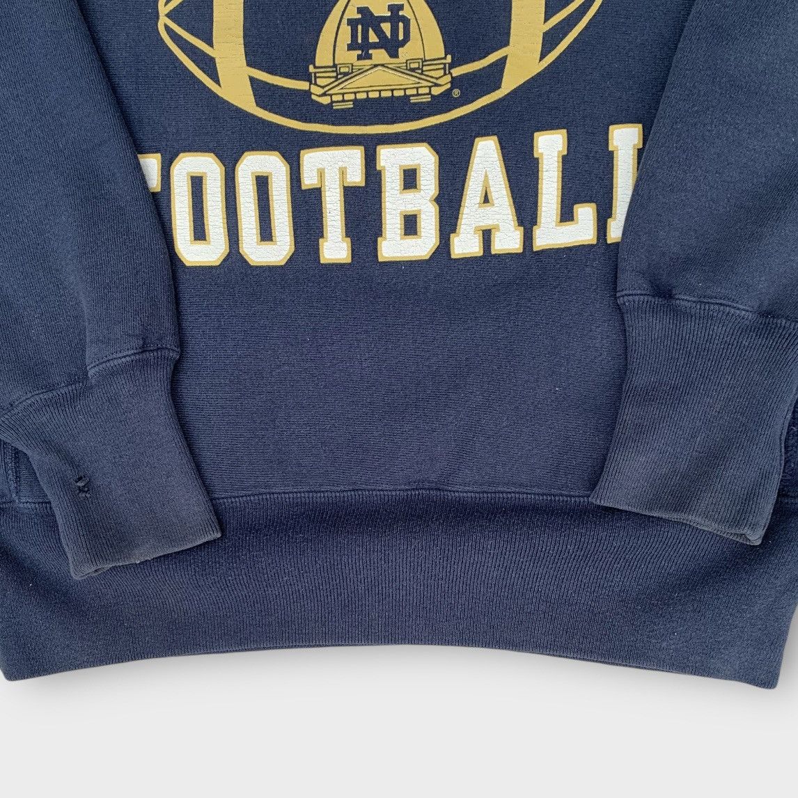 Champion × NCAA Vintage 90s Champion Reverse Weave Notre Dame Football Size M / US 6-8 / IT 42-44 - 7 Thumbnail