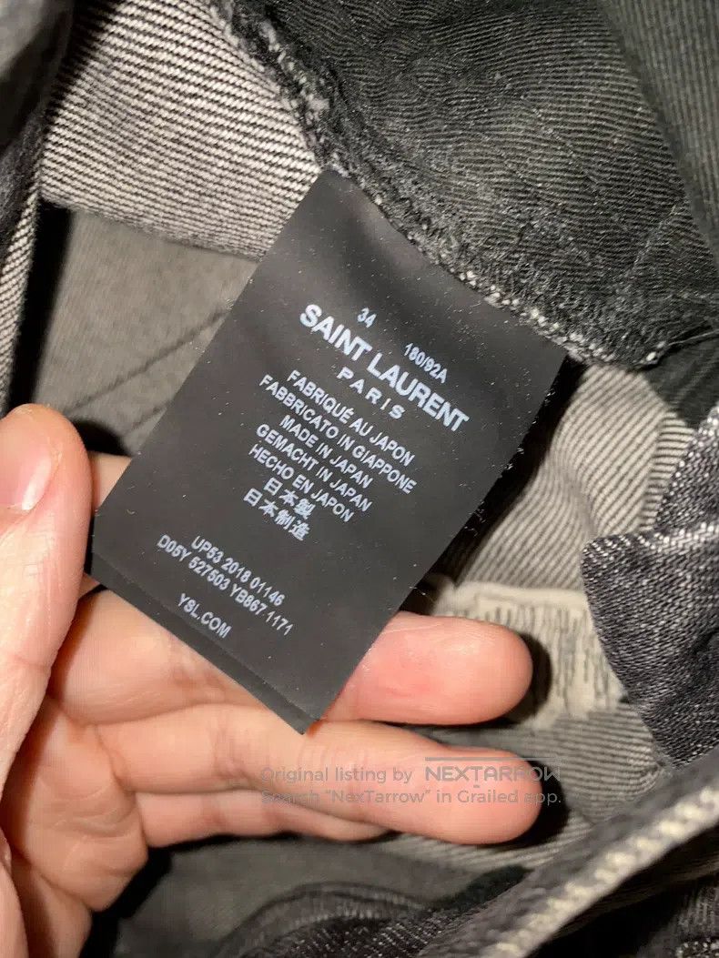 Saint Laurent Paris Saint Laurent Paris Wash destroyed frayed denim pants size Size US 34 / EU 50 - 4 Thumbnail