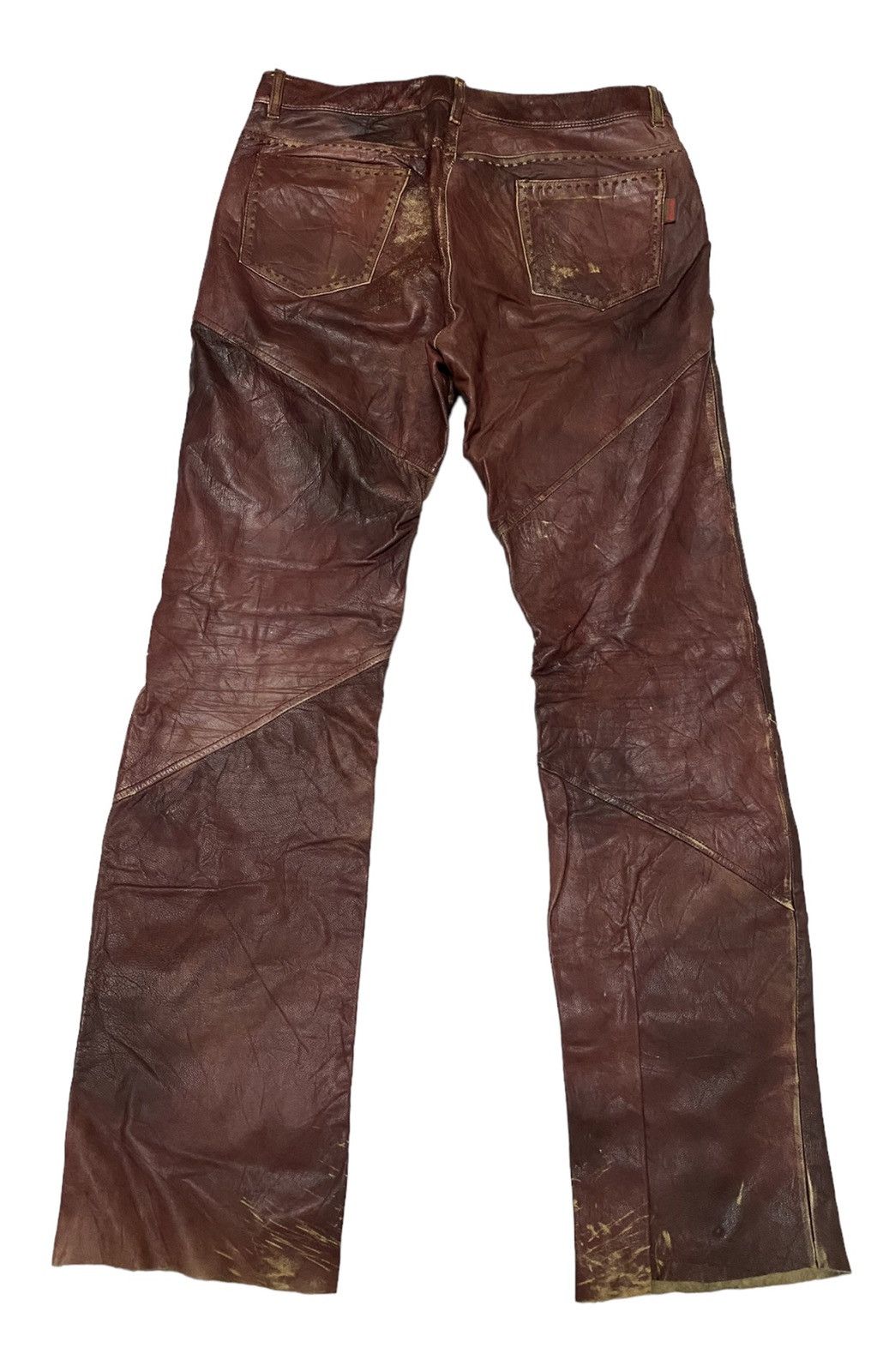 If Six Was Nine × Japanese Brand × Le Grande Bleu (L.G.B.) 291295 = HOMME Goat Leather Destroyed Pants (C1) Size US 31 - 4 Thumbnail