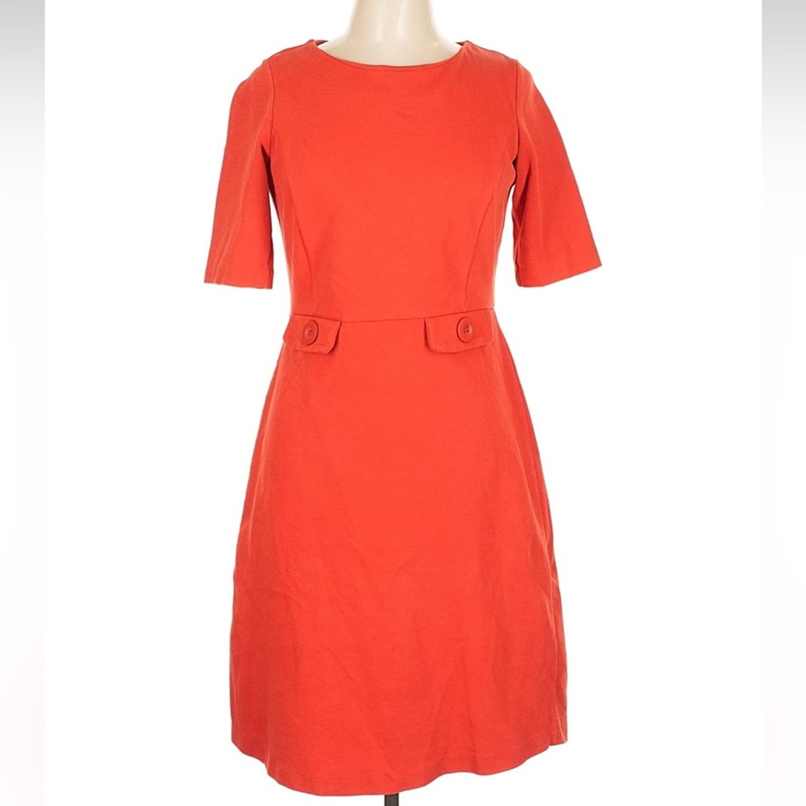Boden Boden Vibrant Red Midi Dress Size S / US 4 / IT 40 - 1 Thumbnail