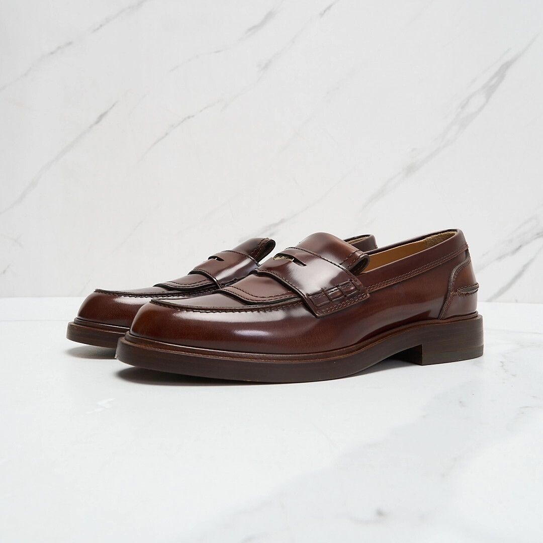 Tod's Women's Vintage Gold Coin Loafers in Brown, Women's (Size 4) — image 2 of 6