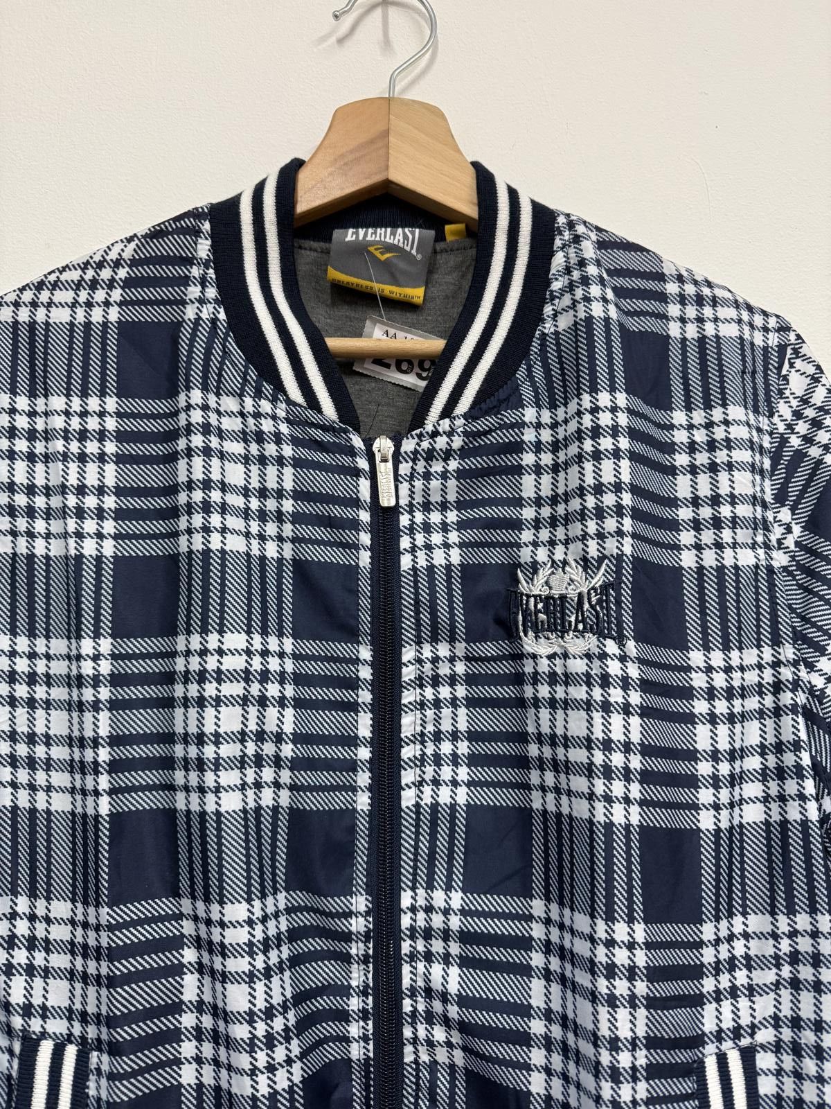 Everlast Everlast Men's Navy and White Plaid Bomber Jacket Size US S / EU 44-46 / 1 - 3 Thumbnail