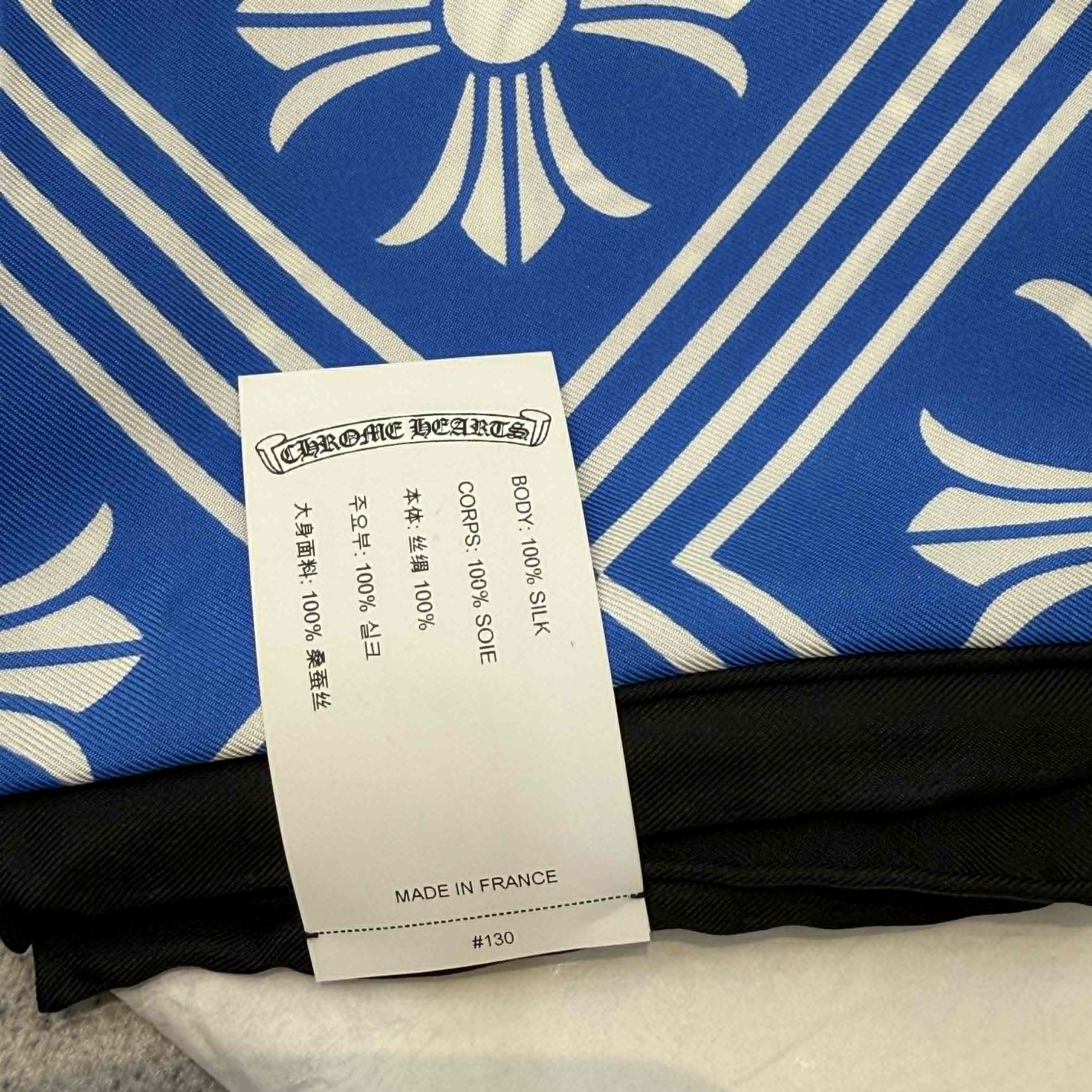 Chrome Hearts CHROME HEARTS Blue Plus Silk Scarf Size ONE SIZE - 4 Thumbnail