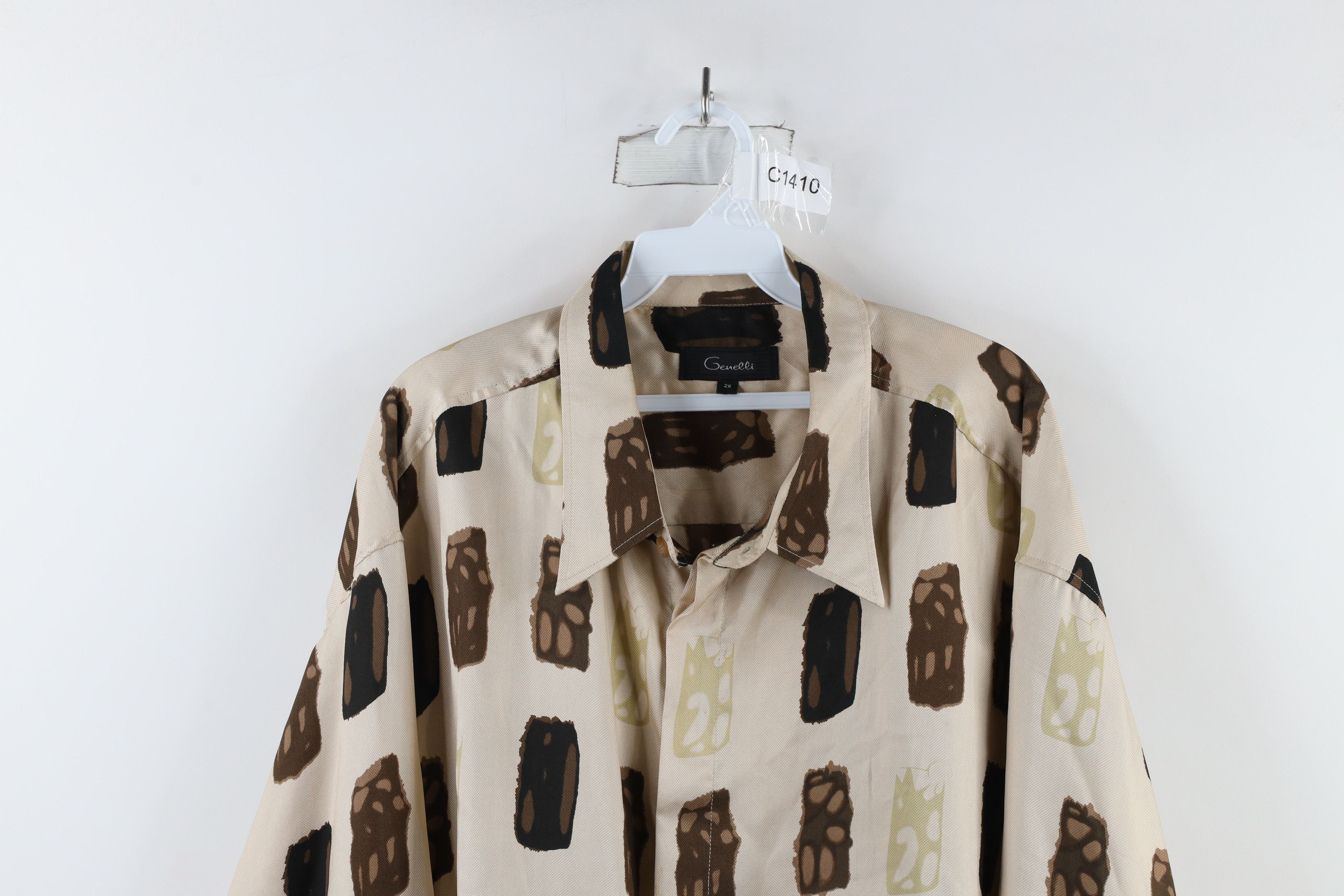 Gemelli × Vintage Vintage 90s Genelli Silk Long Sleeve Collared Button Shirt Size US XXL / EU 58 / 5 - 2 Thumbnail