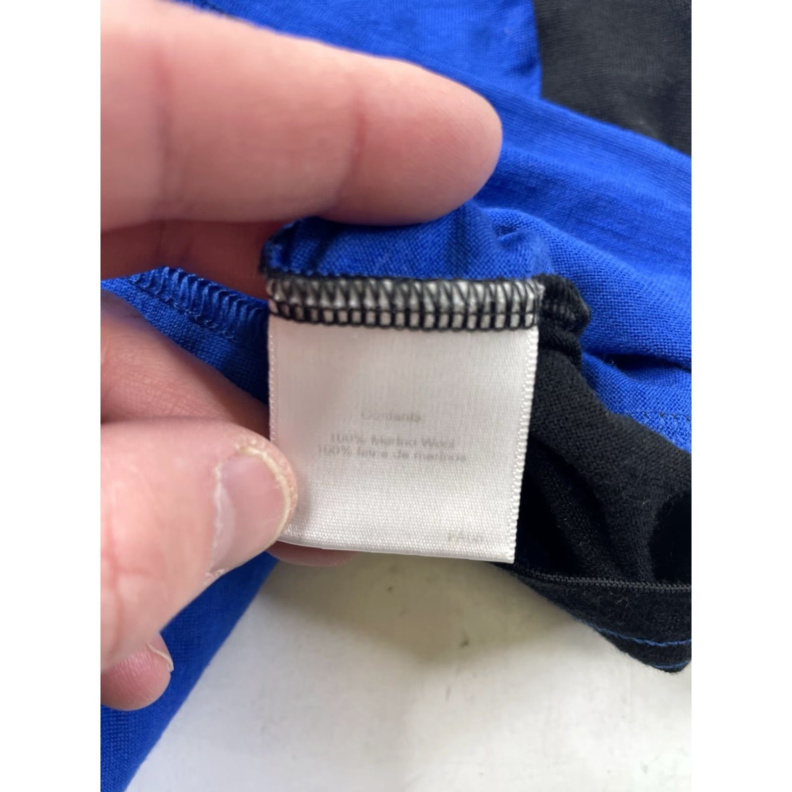 Smartwool Smartwool Base Layer 1/4 Zip Men L Large Blue Black Merino Wool Pullover Shirt Size US L / EU 52-54 / 3 - 8 Thumbnail
