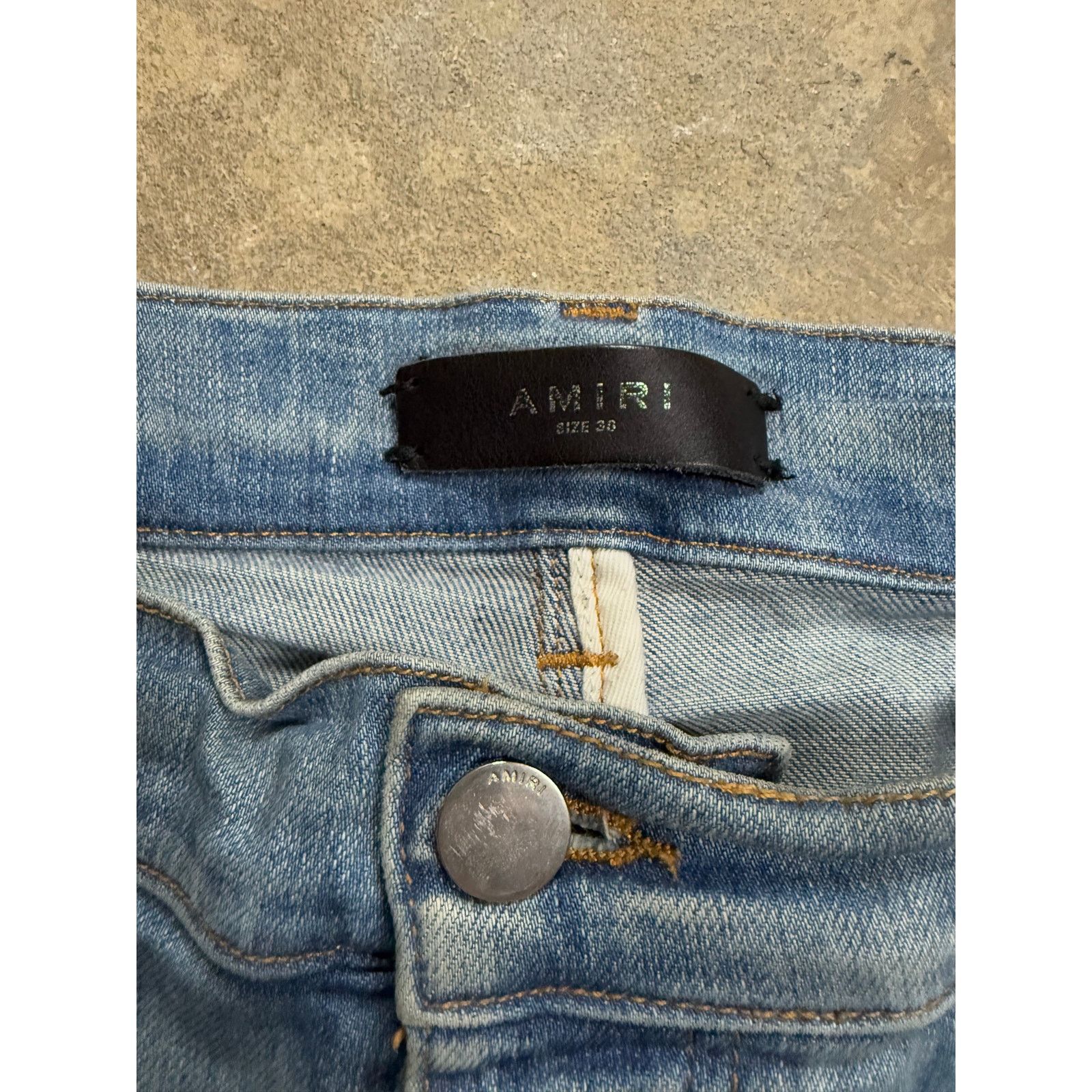 Amiri Amiri MX1 Light Wash Pink Crackle Patch Used 38 Size US 38 / EU 54 - 2 Thumbnail