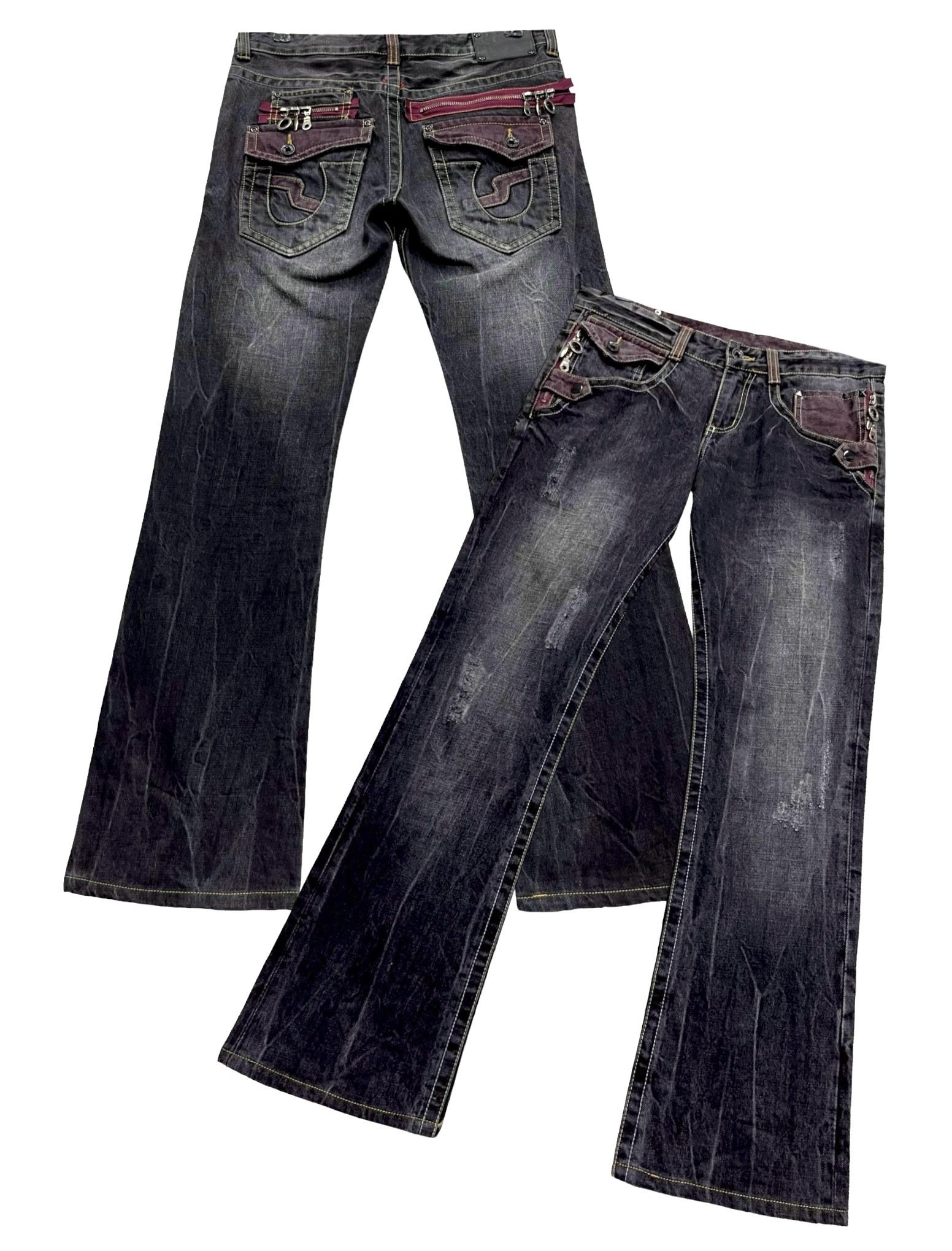 semanticdesign FYE🤘🏼SEMANTIC DESIGN Punk Multi Head Zipper Clawmark Flare Size US 30 / EU 46 - 1 Thumbnail