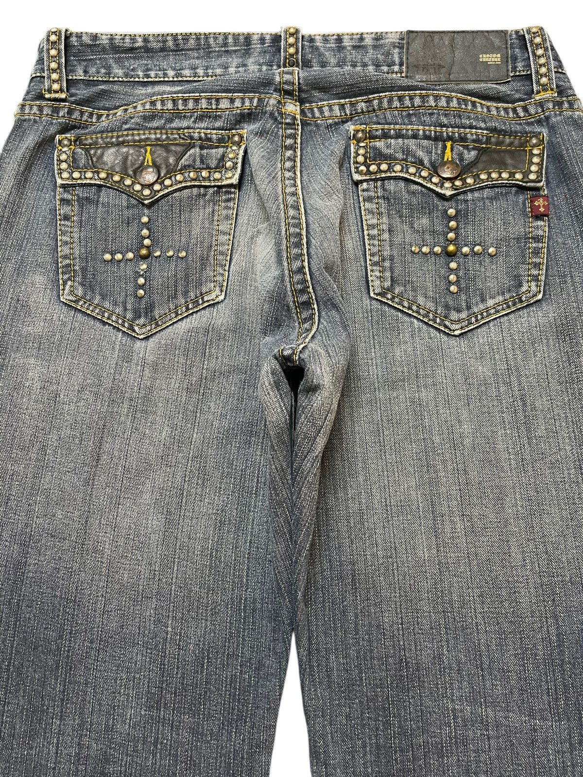 Hysteric Glamour Vintage Japanese Brand Wash Studded Style Baggy Jeans Size US 33 - 5 Thumbnail