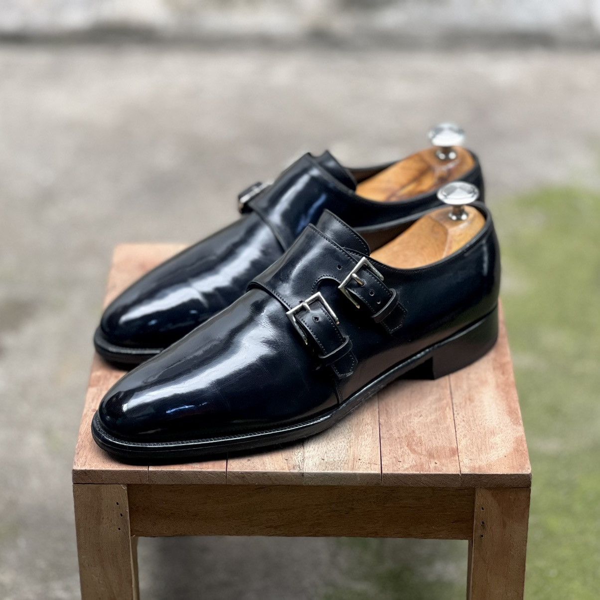 John Lobb John Lobb "Naseby" Double Monk Strap Size US 8 / EU 41 - 1 Thumbnail