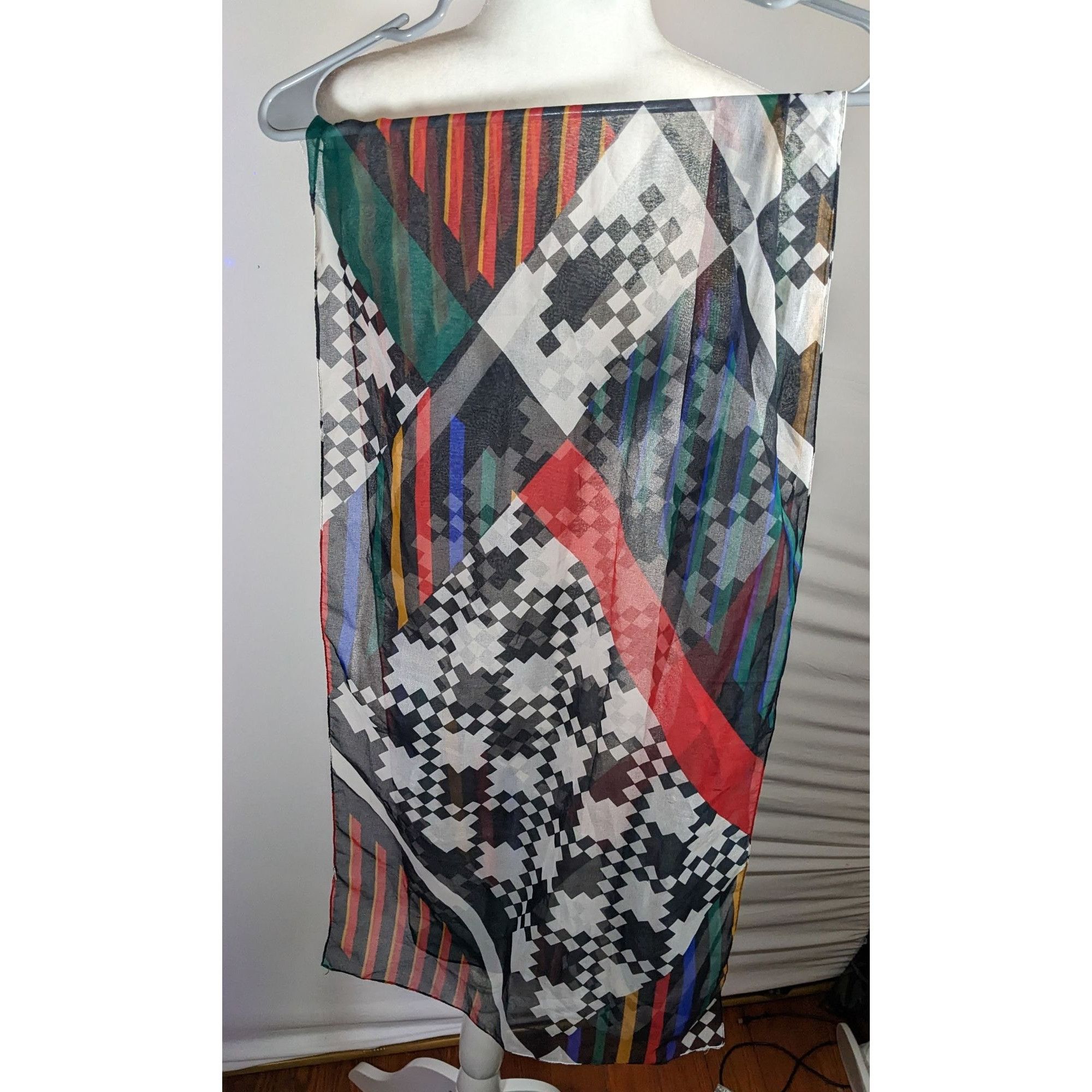 Other Vintage The Limited Rainbow Geometric Lightweight Scarf Size ONE SIZE - 10 Thumbnail