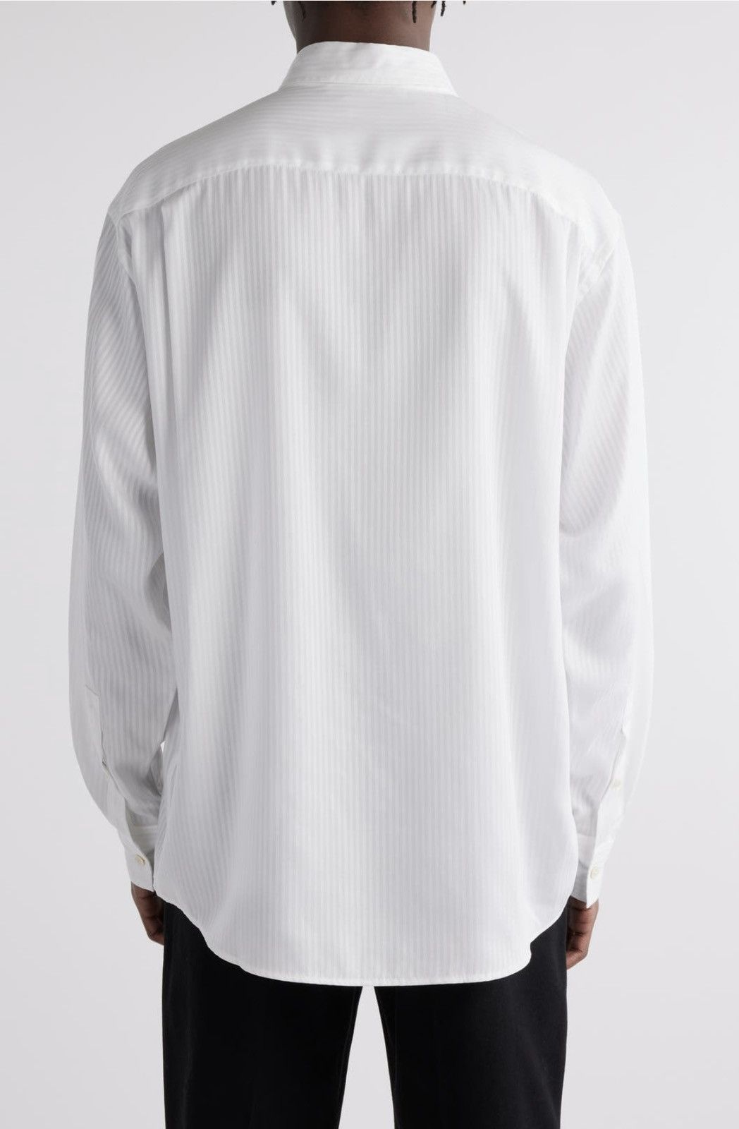 Acne Studios Acne Studios Tonal Pinstripe Lyocell Button-Up Shirt Size 42R - 3 Thumbnail