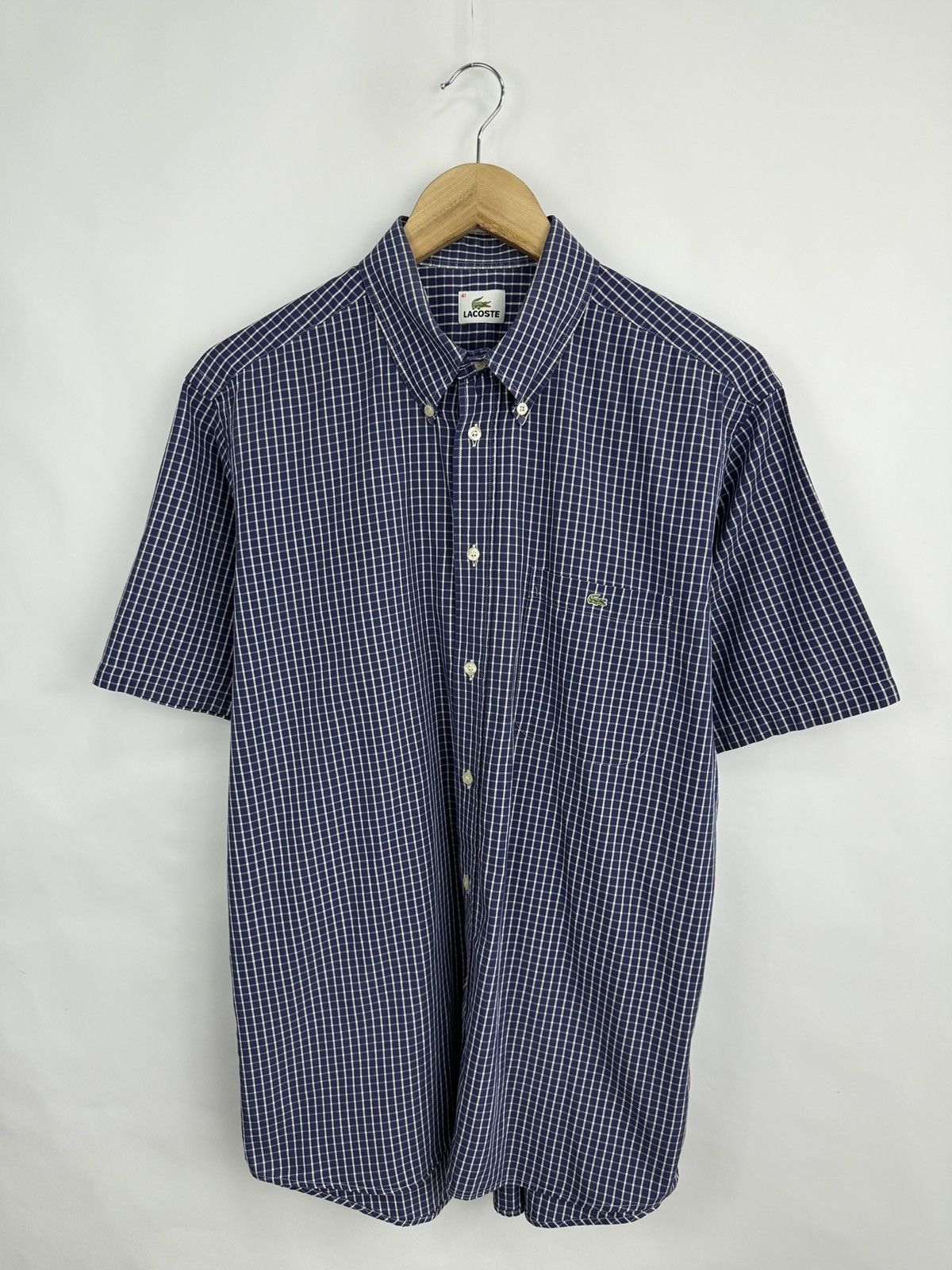 Lacoste 🇫🇷 Vintage 90s Lacoste Shirt Made in France Retro Rare Hype Size US XL / EU 56 / 4 - 2 Thumbnail