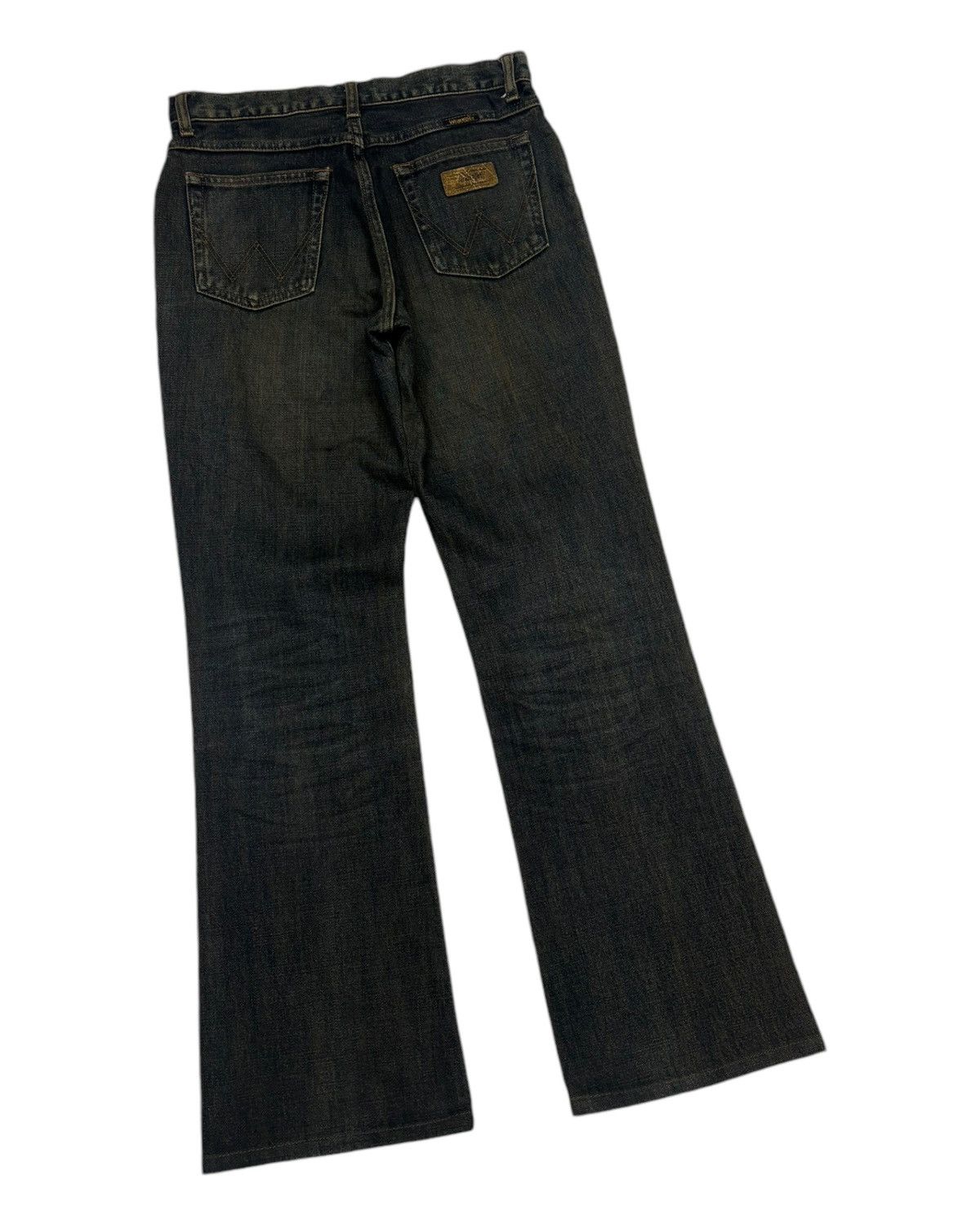 If Six Was Nine Flare Jeans Vintage Wrangler Waxed Flare Denim Size US 28 / EU 44 - 4 Thumbnail