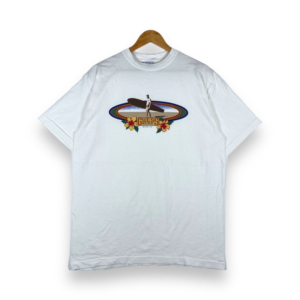Guess Vintage 90's GUESS SURF Longboards Surfers Graphic Surf Tee Size US L / EU 52-54 / 3 - 1 Thumbnail