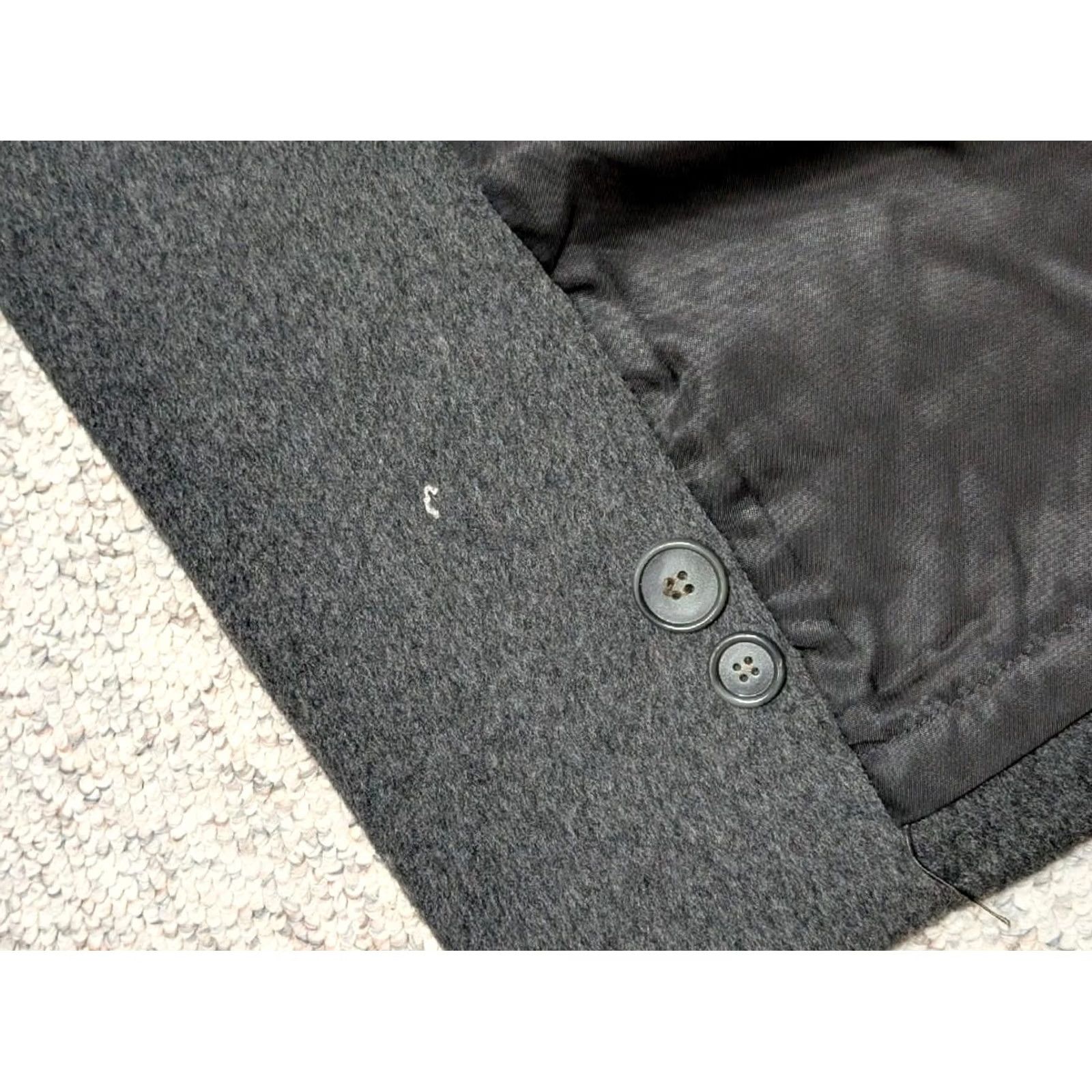 Flannel VINTAGE Stratojac Overcoat Mens 40R Gray Double Breasted Thick Wool Flannel Matted Mohair Size US M / EU 48-50 / 2 - 7 Thumbnail