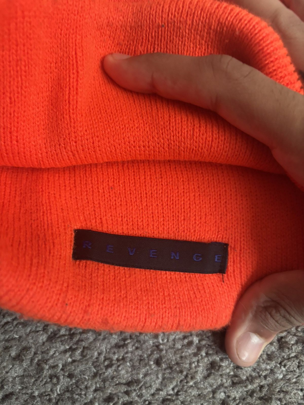 Revenge Revenge Logo Orange Beanie Size ONE SIZE - 6 Thumbnail