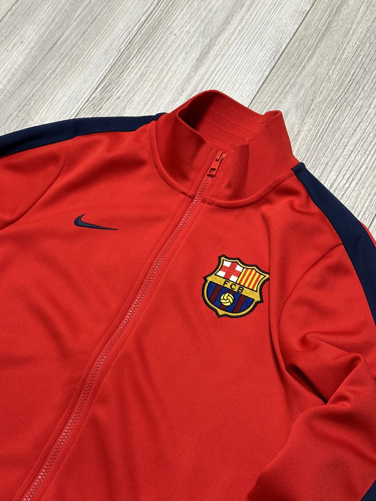 Nike Vintage Nike FC Barcelona Soccer Track Jacket Size US S / EU 44-46 / 1 - 2 Thumbnail