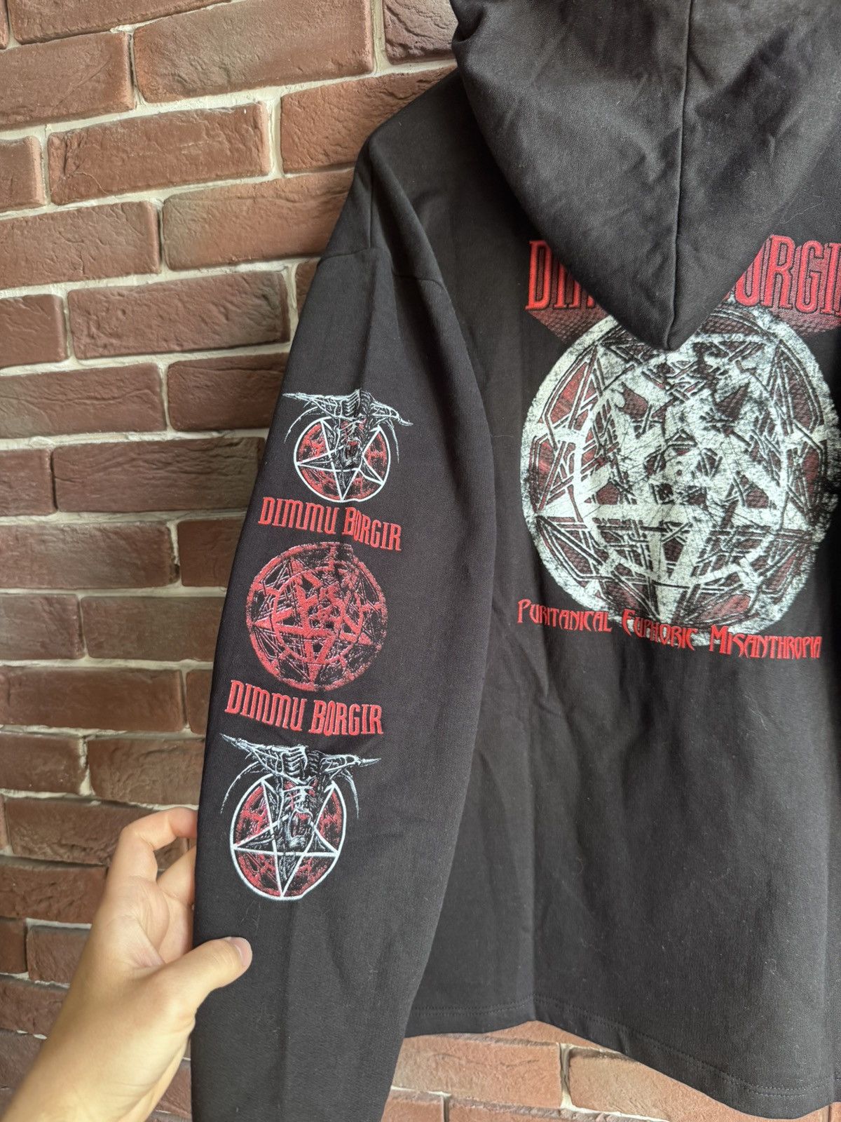 Band Tees Vintage Dimmu Borgir Puritanical 00s Black Metal Hoodie Size US L / EU 52-54 / 3 - 7 Thumbnail
