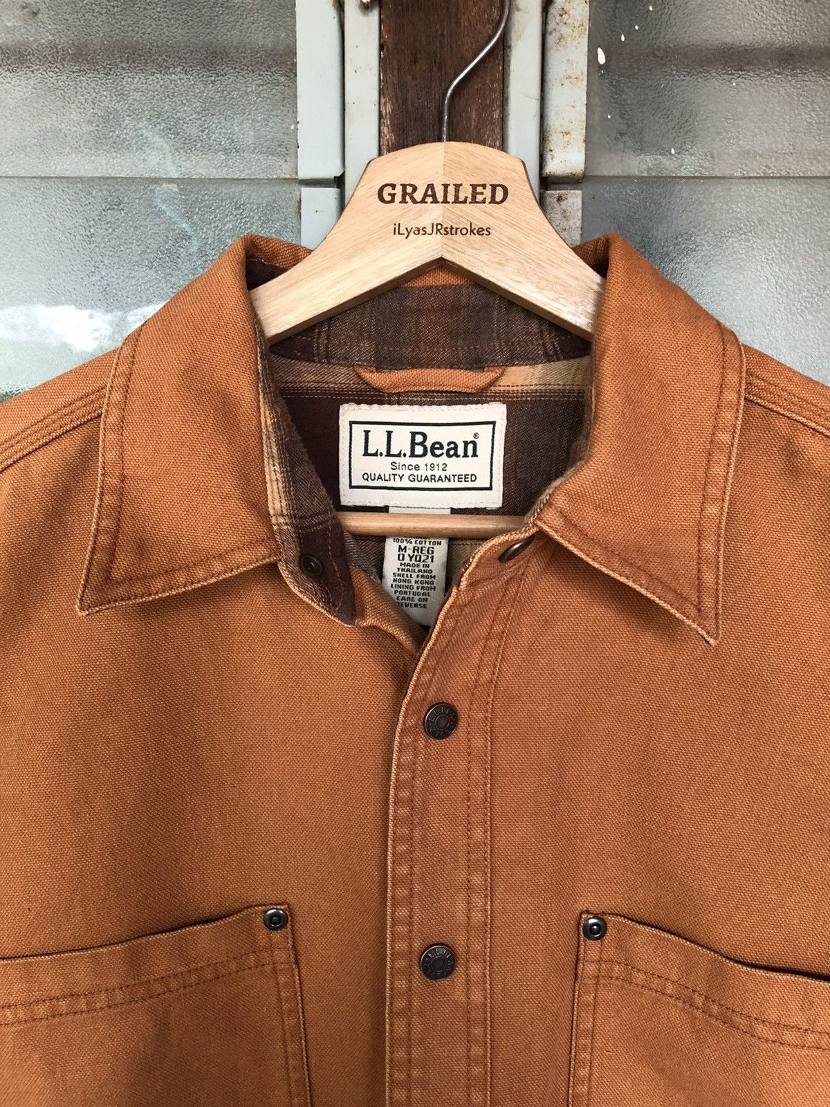 L.L. Bean Vintage 90's L.L. Bean Flannel Lined Canvas Work Jacket Size US M / EU 48-50 / 2 - 17 Thumbnail