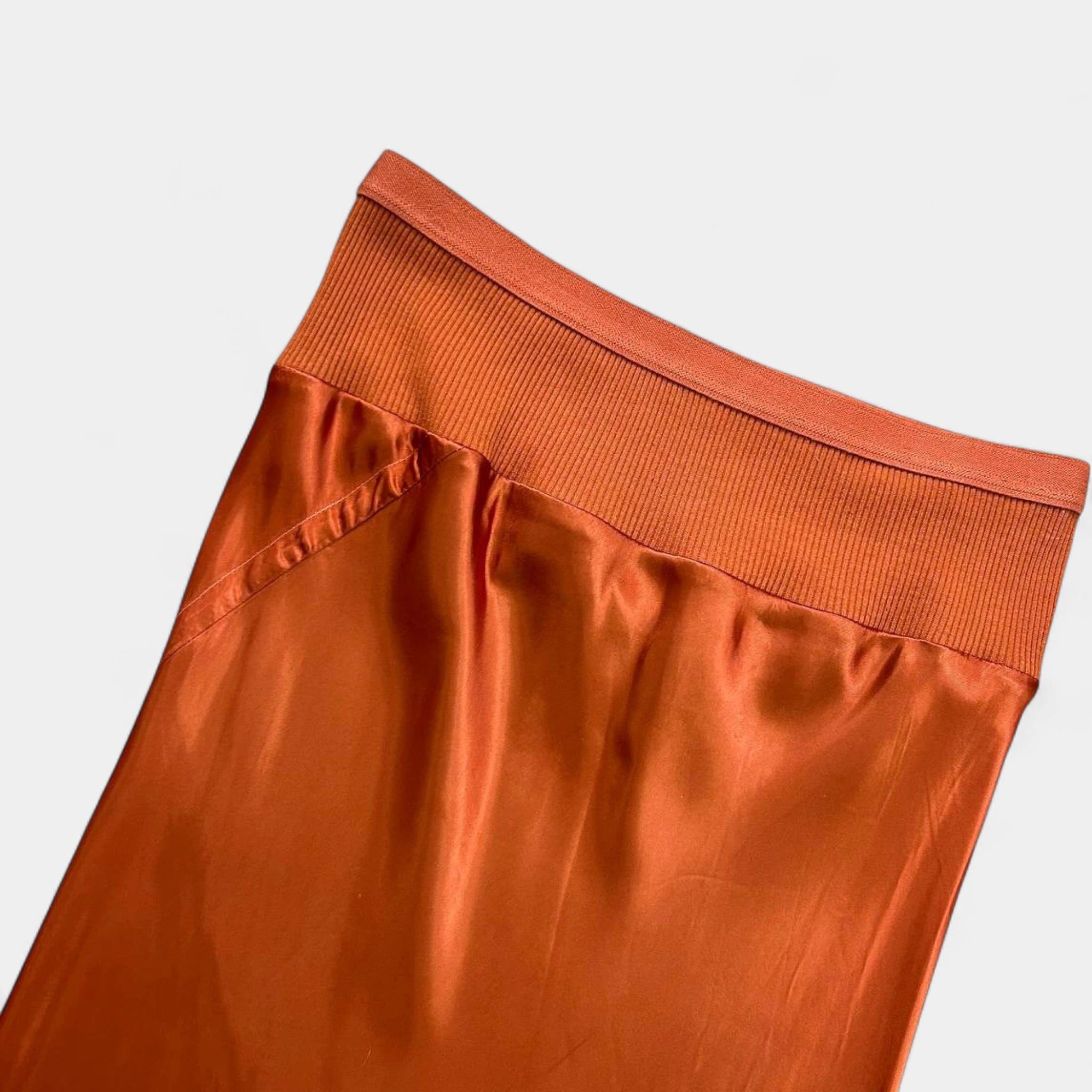 Rick Owens Rick Owens Sisyphus FW18 Orange Silk Tube Skirt Size 29" - 2 Thumbnail