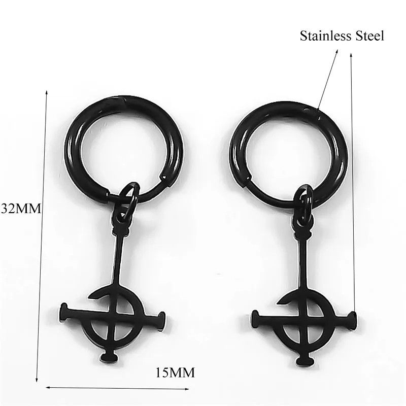 Jewelry Goth Ghost BC Nameless Hoop Earrings Jewelry Gift Size ONE SIZE - 5 Thumbnail