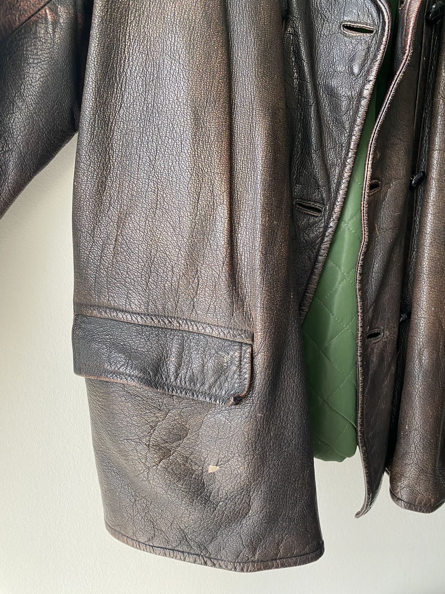 Vintage 1960s - Buckleback Leather Jacket - Made in Sweden Size US XL / EU 56 / 4 - 15 Thumbnail