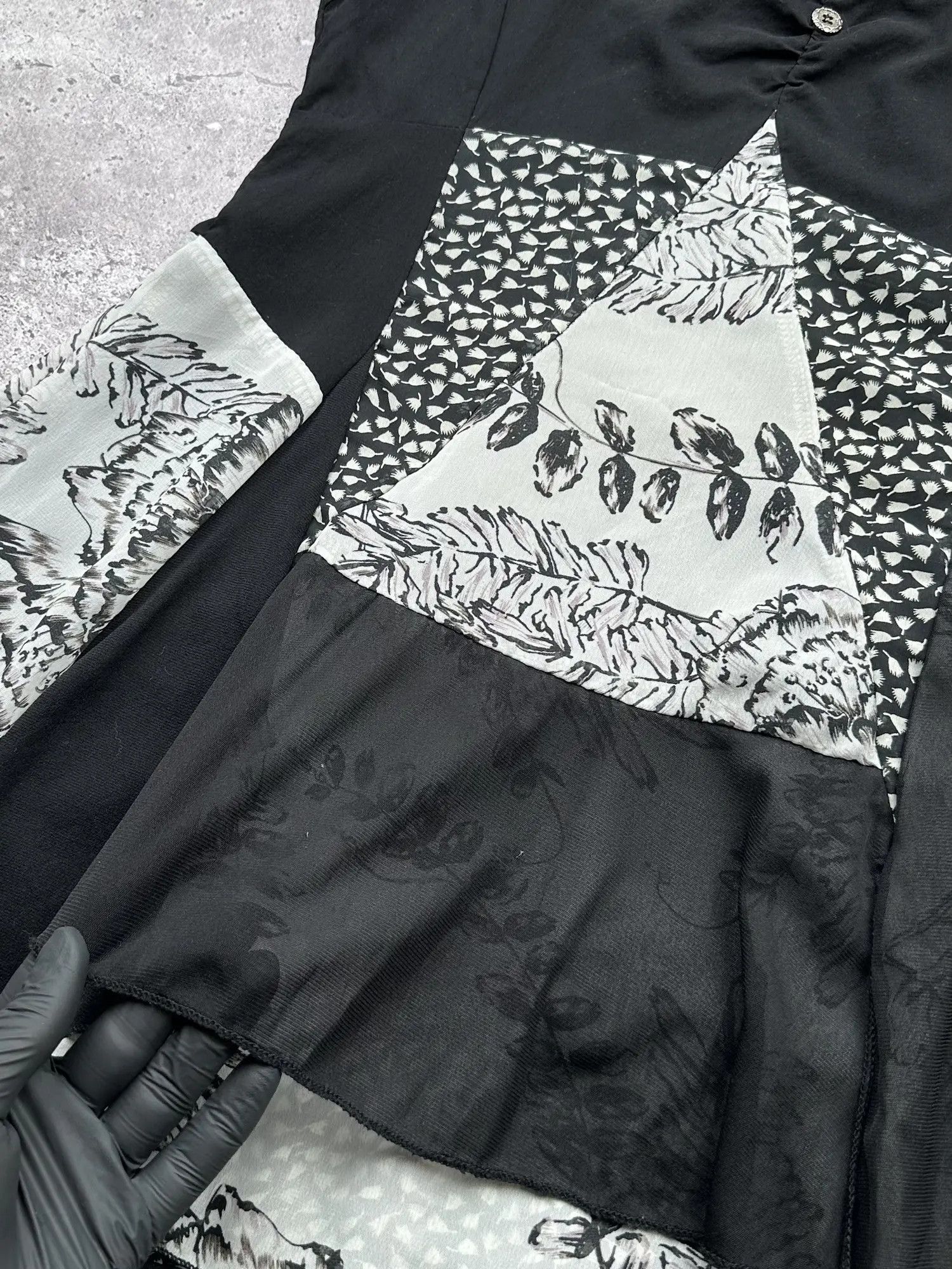 Japanese Brand Vintage Flare Printed Dress C201(V339)(E8) Size M / US 6-8 / IT 42-44 - 5 Thumbnail