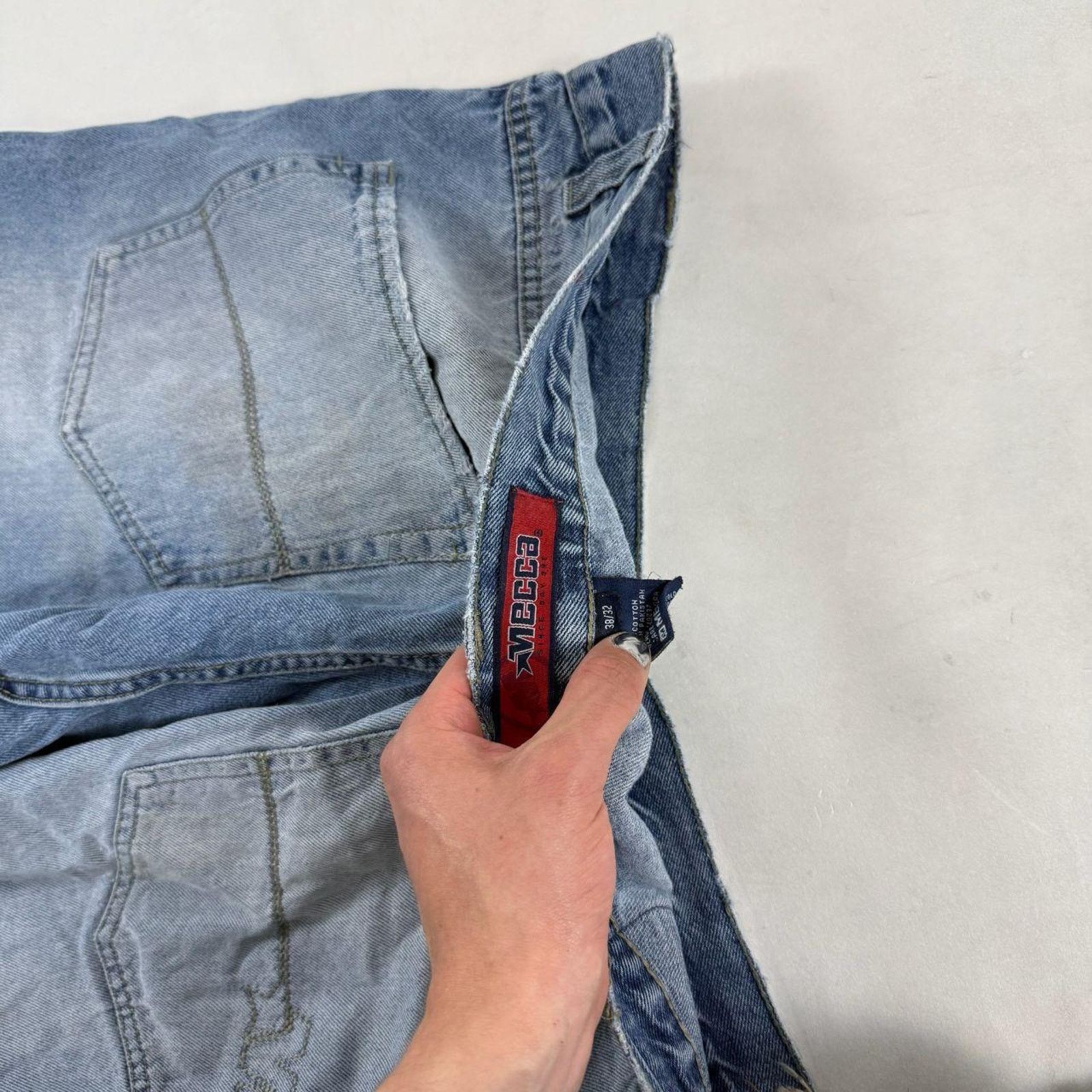 Japanese Brand × Mecca × Vintage Vintage y2k mecca skater archive baggy wide leg faded jeans Size US 38 / EU 54 - 6 Thumbnail