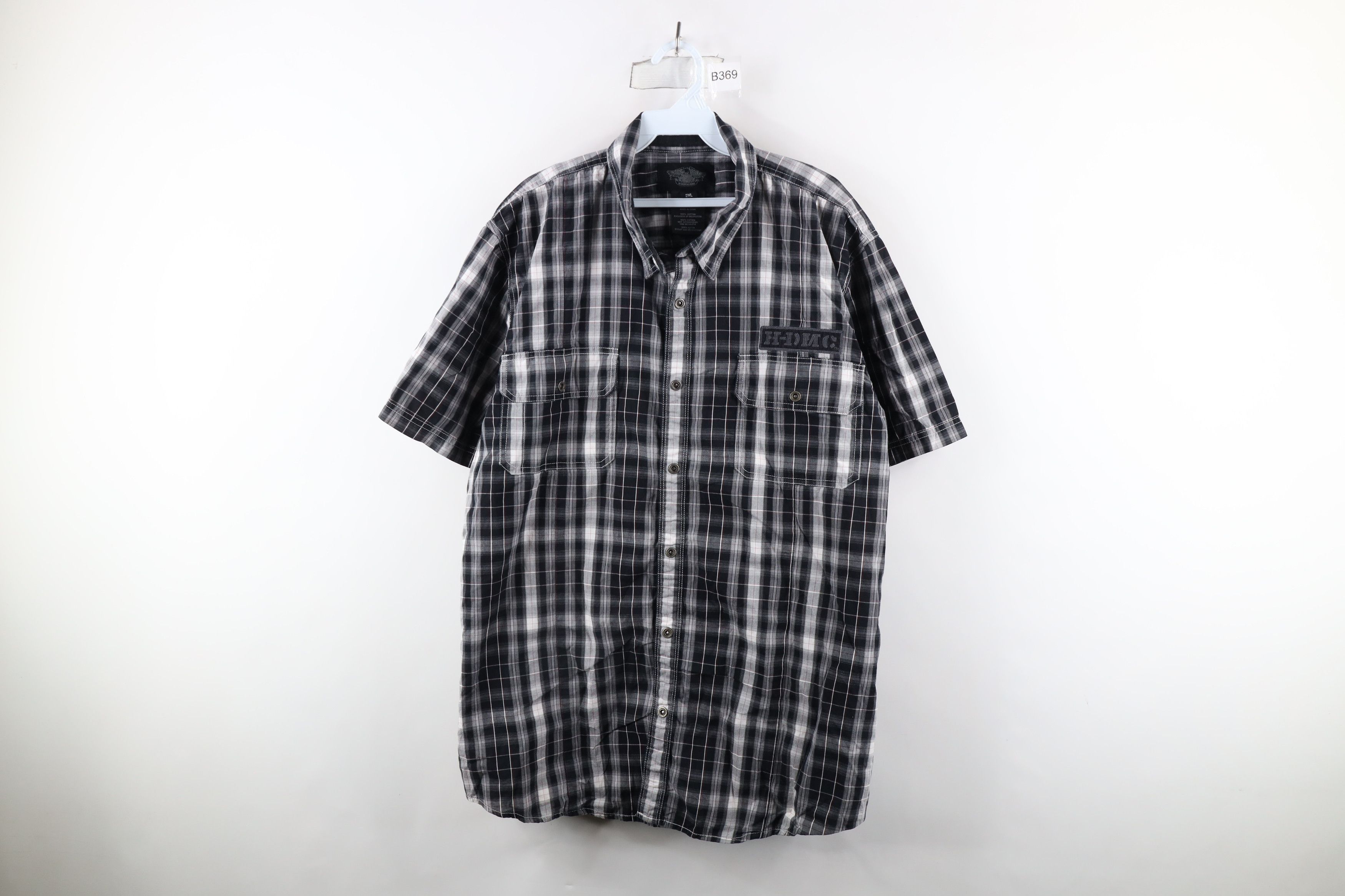 Harley Davidson × Vintage Vintage Harley Davidson Skull Short Sleeve Button Shirt Size US XXL / EU 58 / 5 - 1 Thumbnail