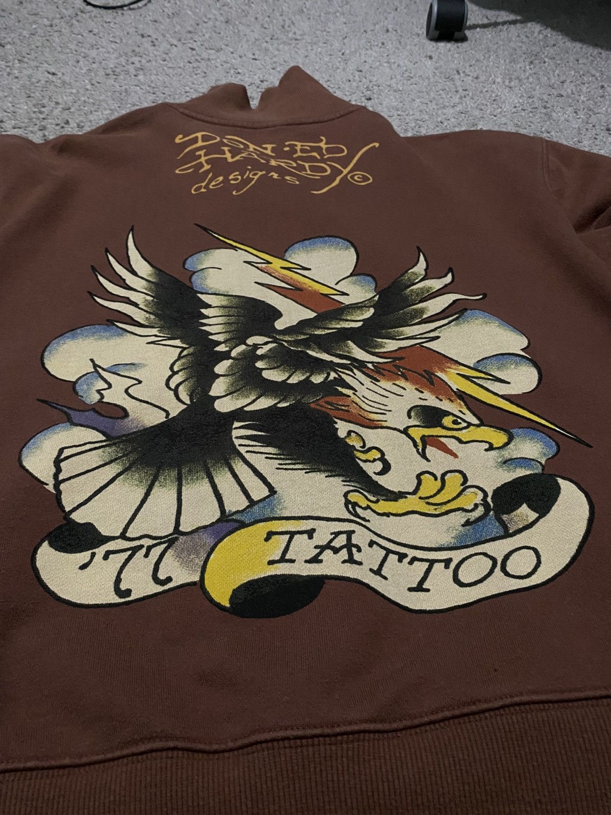 Vintage Ed Hardy Crewneck Zip y2k XL opium drip skull designs baggy Size US XL / EU 56 / 4 - 20 Thumbnail