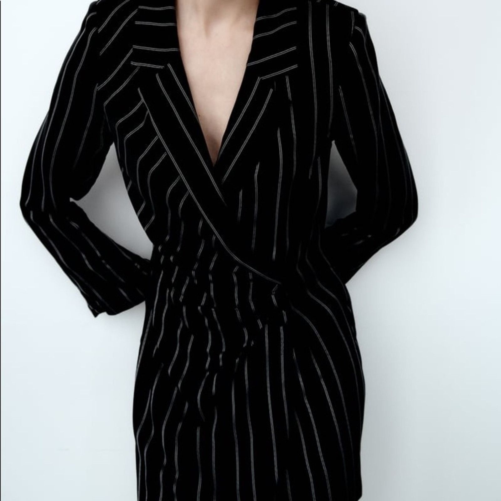 Zara ZARA BLOGGER FAVORITE STRIPED BLAZER DRESS SPECIAL EDITION Size XS / US 0-2 / IT 36-38 - 5 Thumbnail