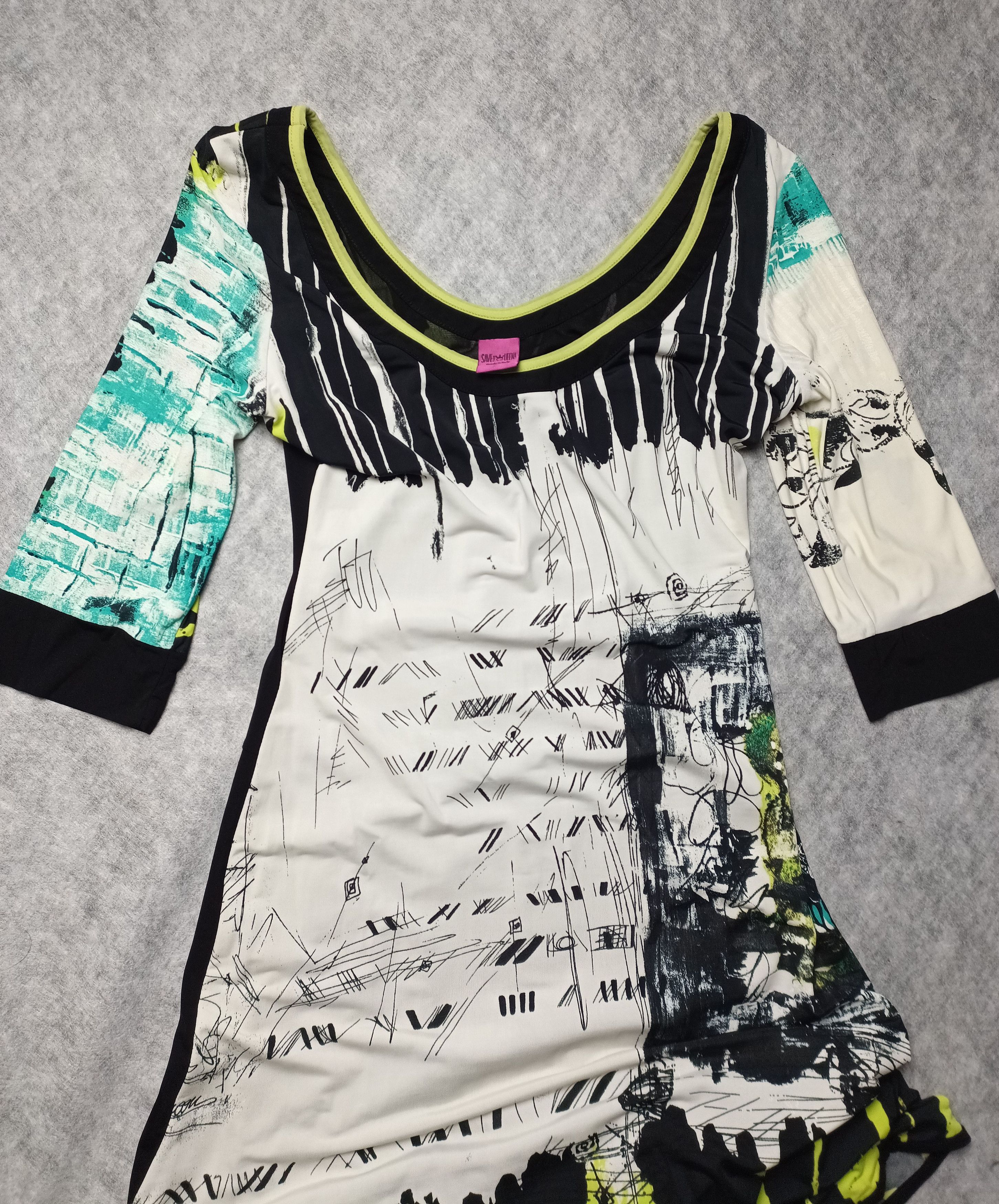 Other Save the Queen Abstract Print 3/4 Sleeve Midi Dress XL Size XL / US 12-14 / IT 48-50 - 5 Thumbnail