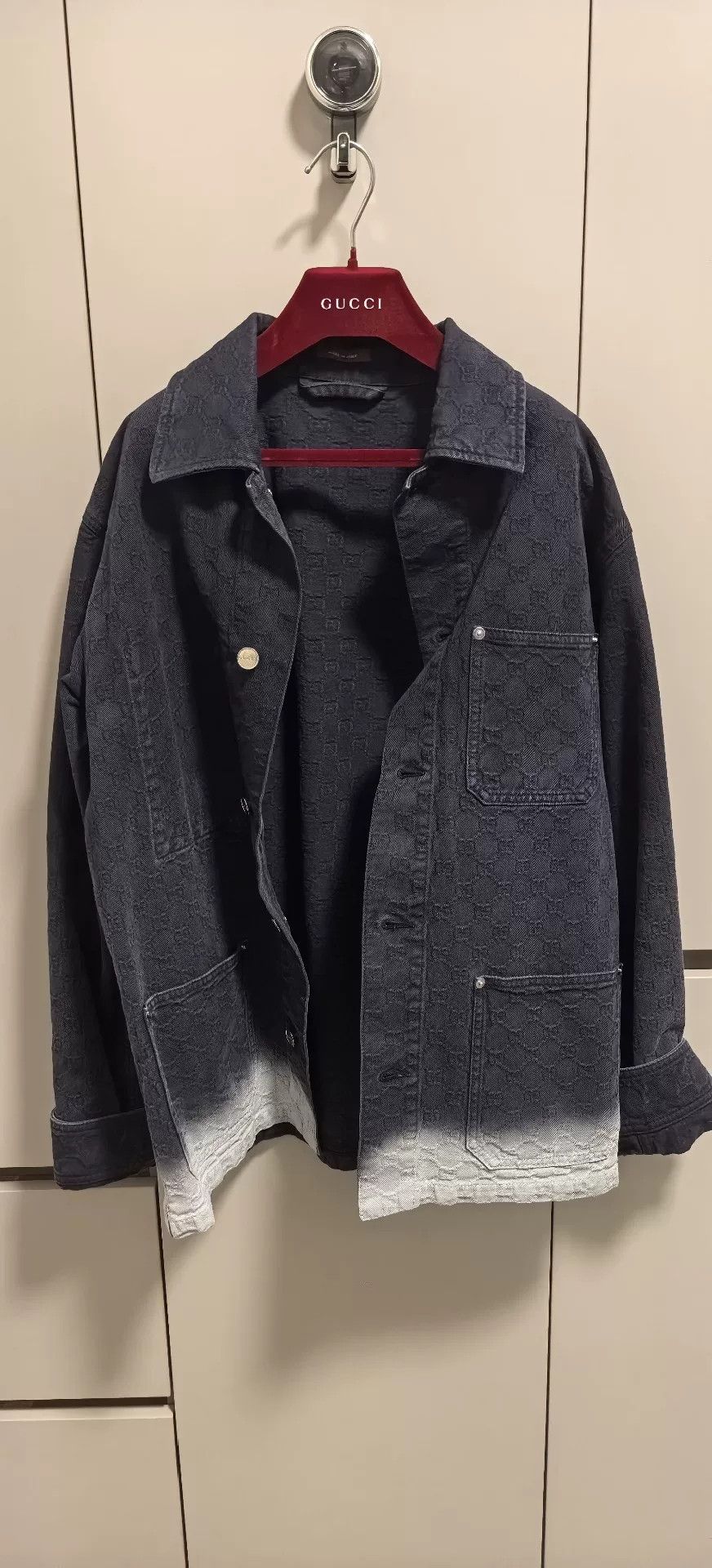 Gucci Gucci Deep Blue Denim Jacket with Gradient Design Size US S / EU 44-46 / 1 - 1 Thumbnail