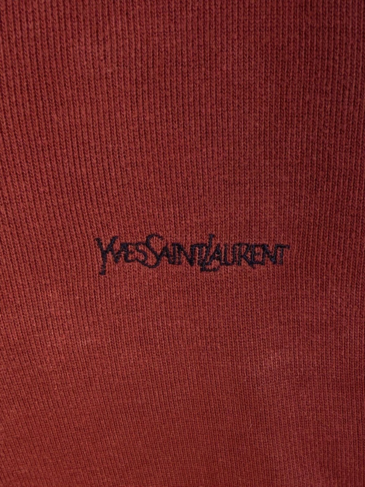 Yves Saint Laurent 90s YSL Sweatshirt 1/4 Quarter Zip Red Vintage Sweater Size US L / EU 52-54 / 3 - 4 Thumbnail