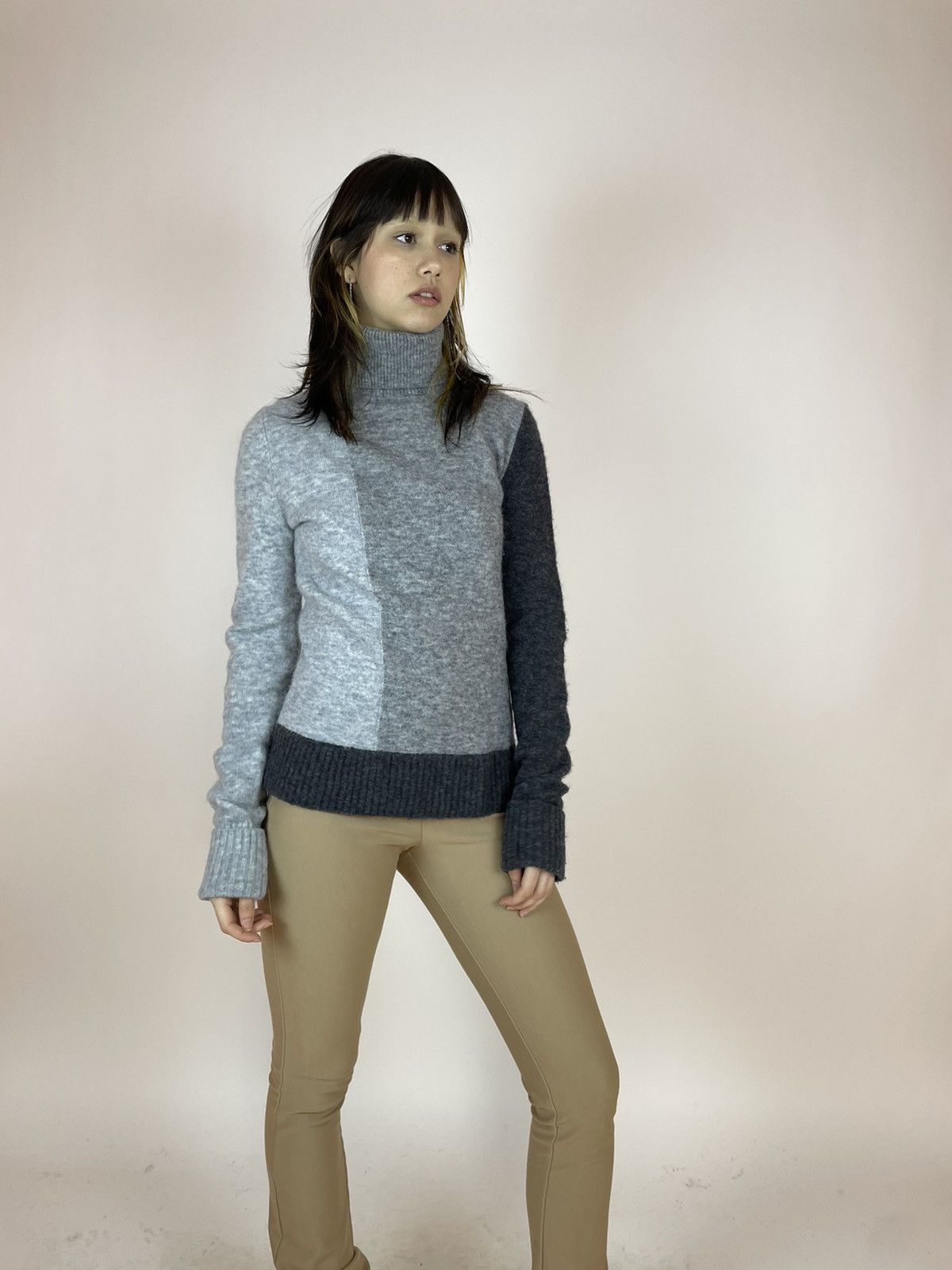 Cos COS turtleneck sweater Alpaca/wool/polyamide/Elastane grey Size XS / US 0-2 / IT 36-38 - 4 Thumbnail