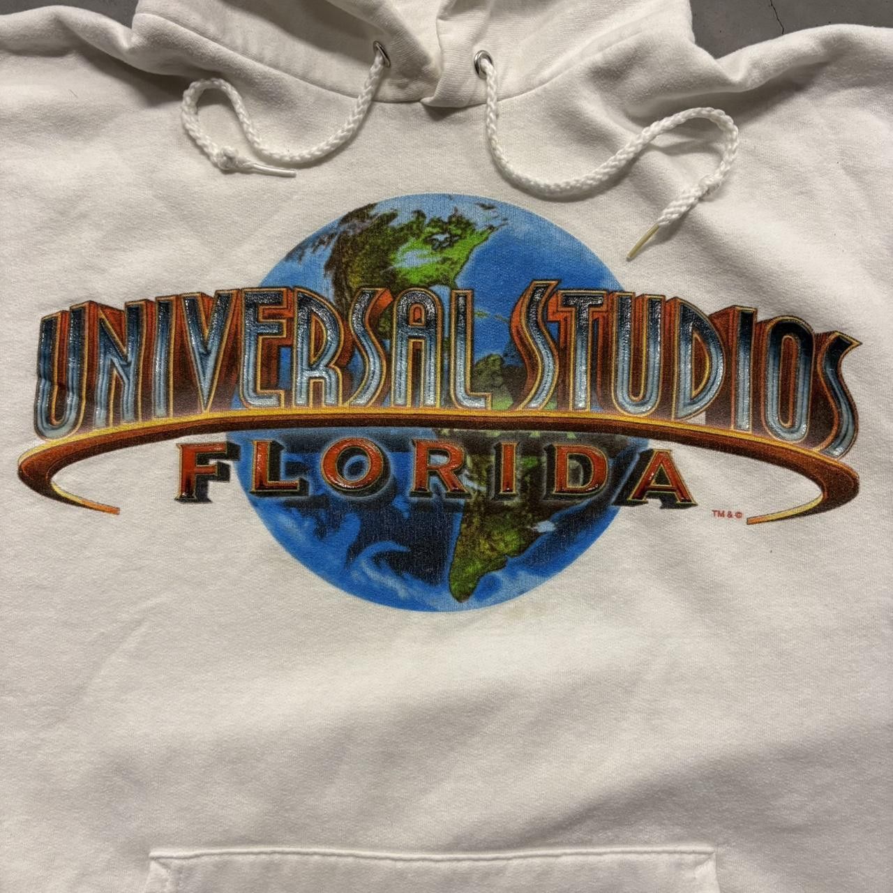 Universal Studios Crazy Vintage Y2K/2000s Universal Studios Florida Vintage White Hoodie! Size US L / EU 52-54 / 3 - 2 Thumbnail