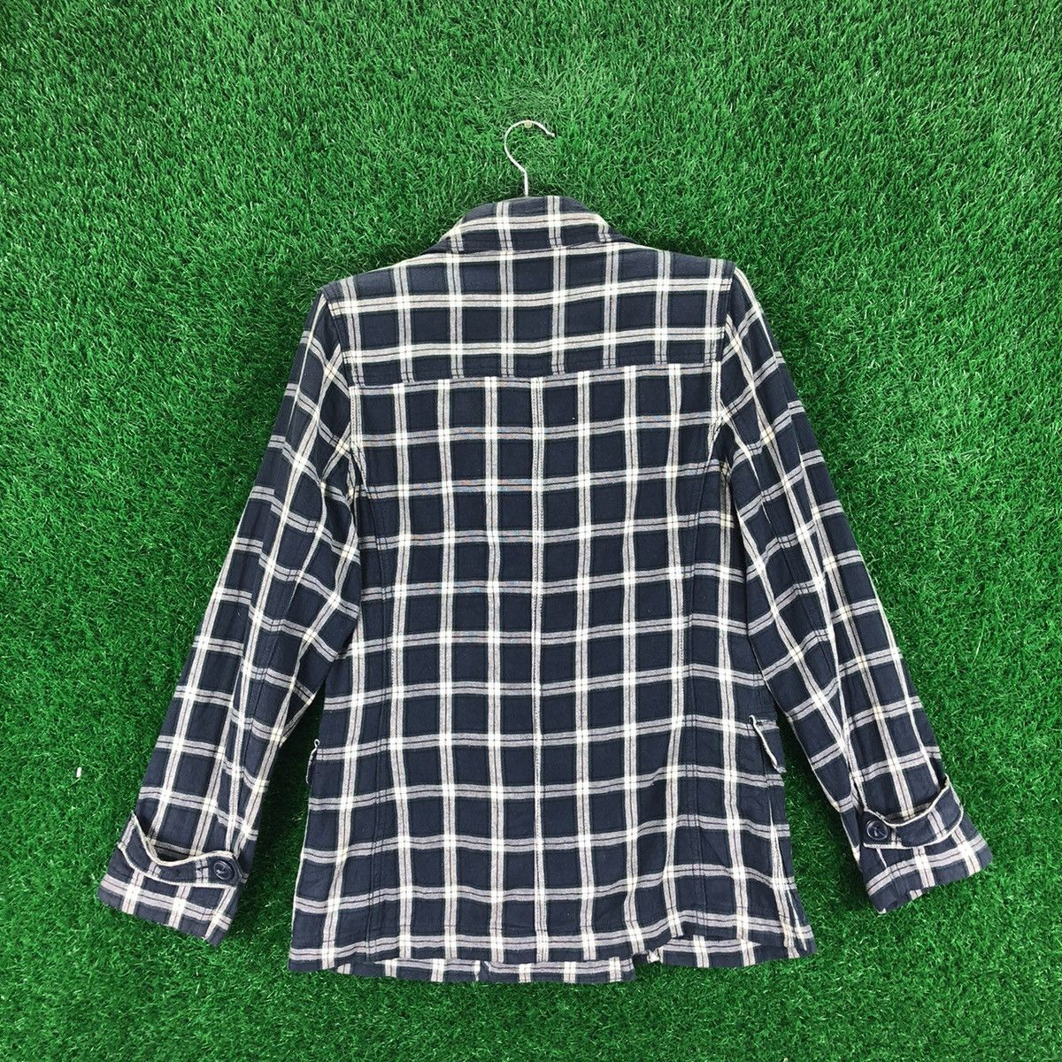 Japanese Brand Vintage Double Breasted Checkered Jacket by Harappa Size S / US 4 / IT 40 - 4 Thumbnail