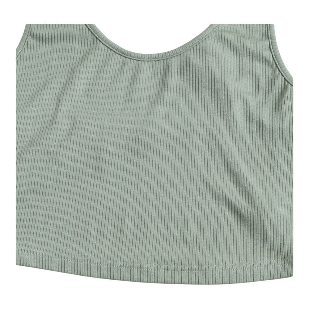 Shein SHEIN Sage Green Ribbed Halter Crop Top - Size S Size S / US 4 / IT 40 - 3 Thumbnail