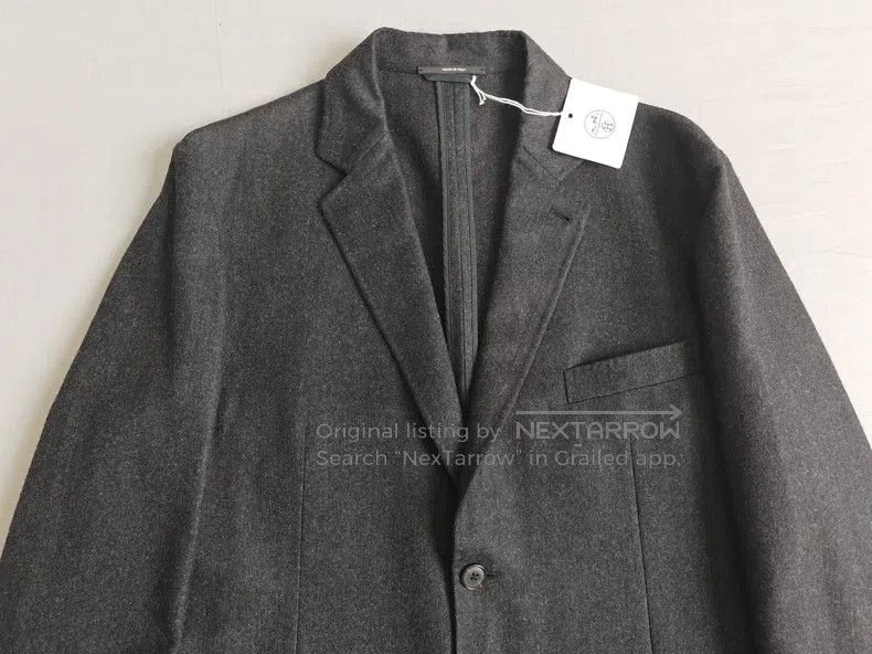 Hermes Hermes Men's Cashmere Blazer Jacket, Grey-Black, 97% Cashm Size 52R - 2 Thumbnail