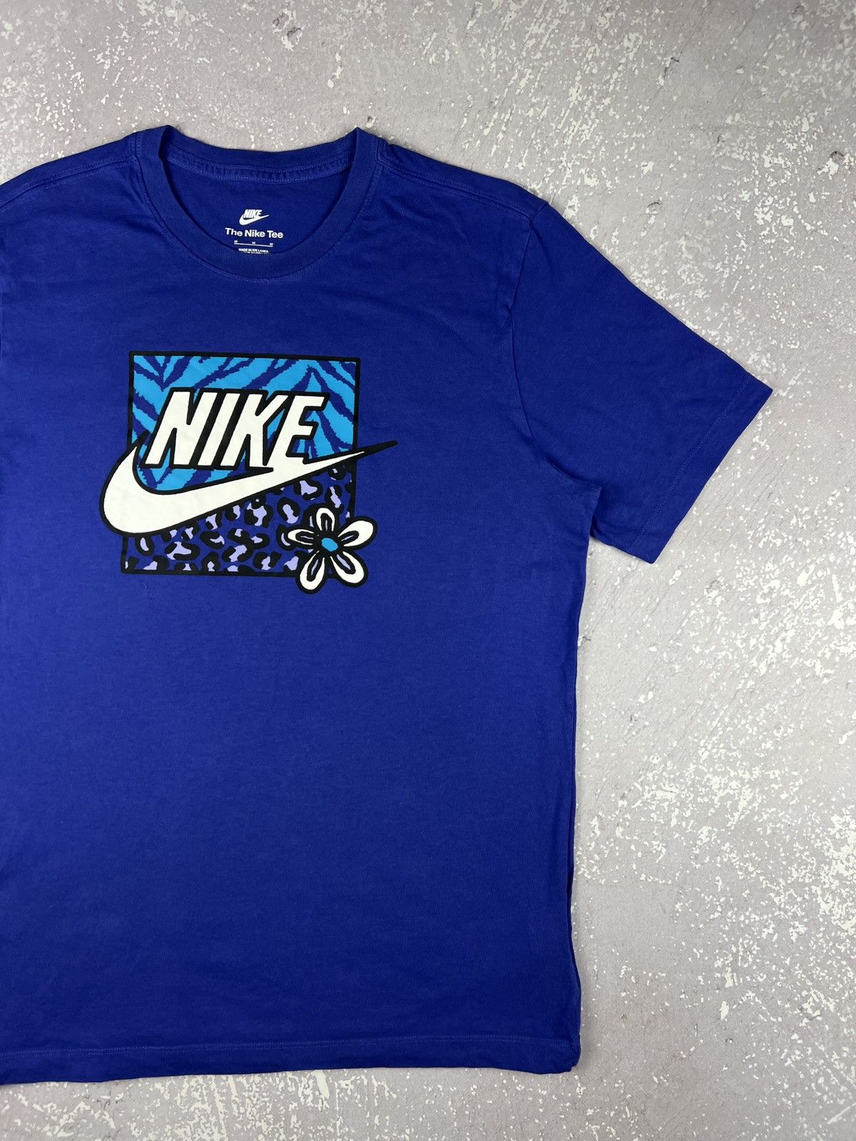 Nike Nike Floral Swoosh Logo Cotton T Shirt Mens M Purple Size US M / EU 48-50 / 2 - 3 Thumbnail