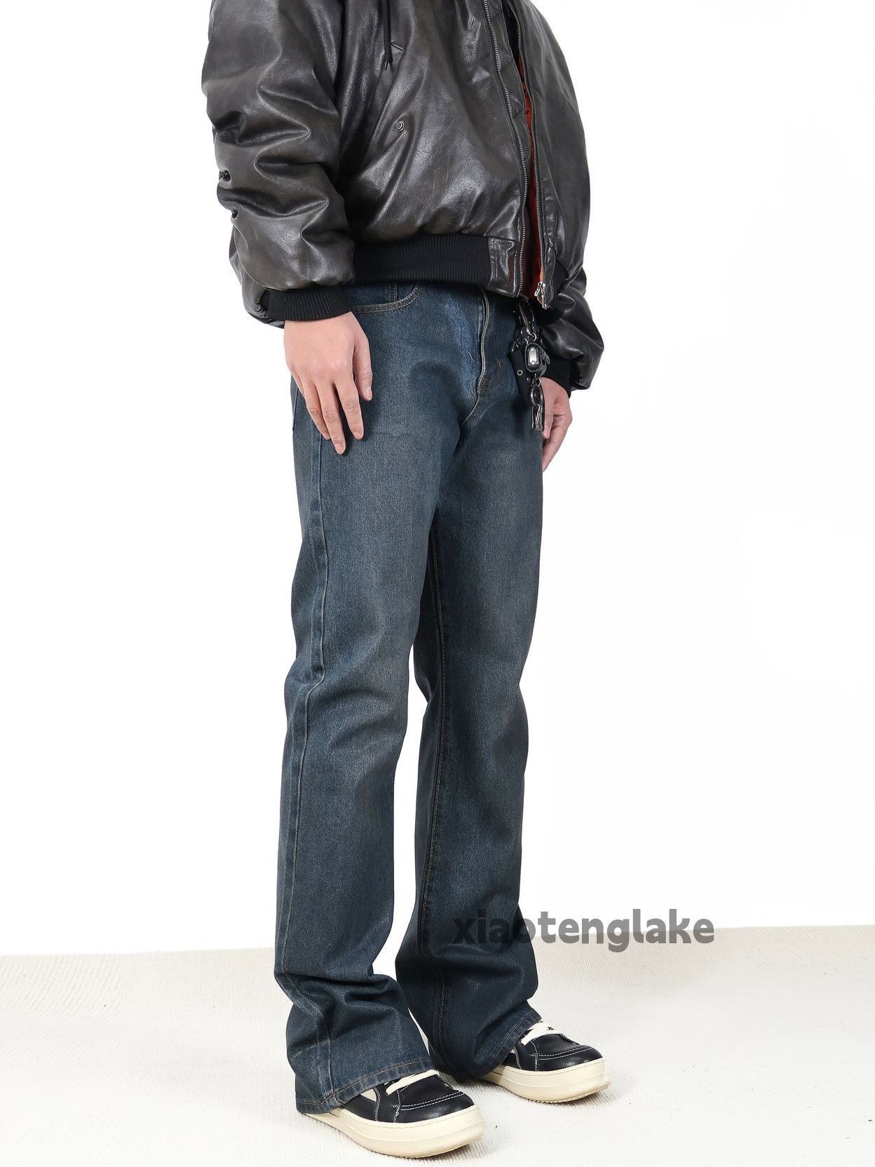 Jean × Vintage washed faded wax punk grunge hiphop flared jeans Size US 28 / EU 44 - 6 Thumbnail