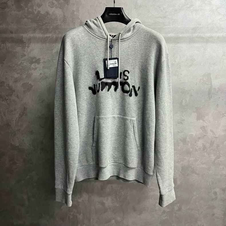 Louis Vuitton Louis Vuitton Grey Neon Figure Print Classic Hoodie Size US L / EU 52-54 / 3 - 1 Thumbnail