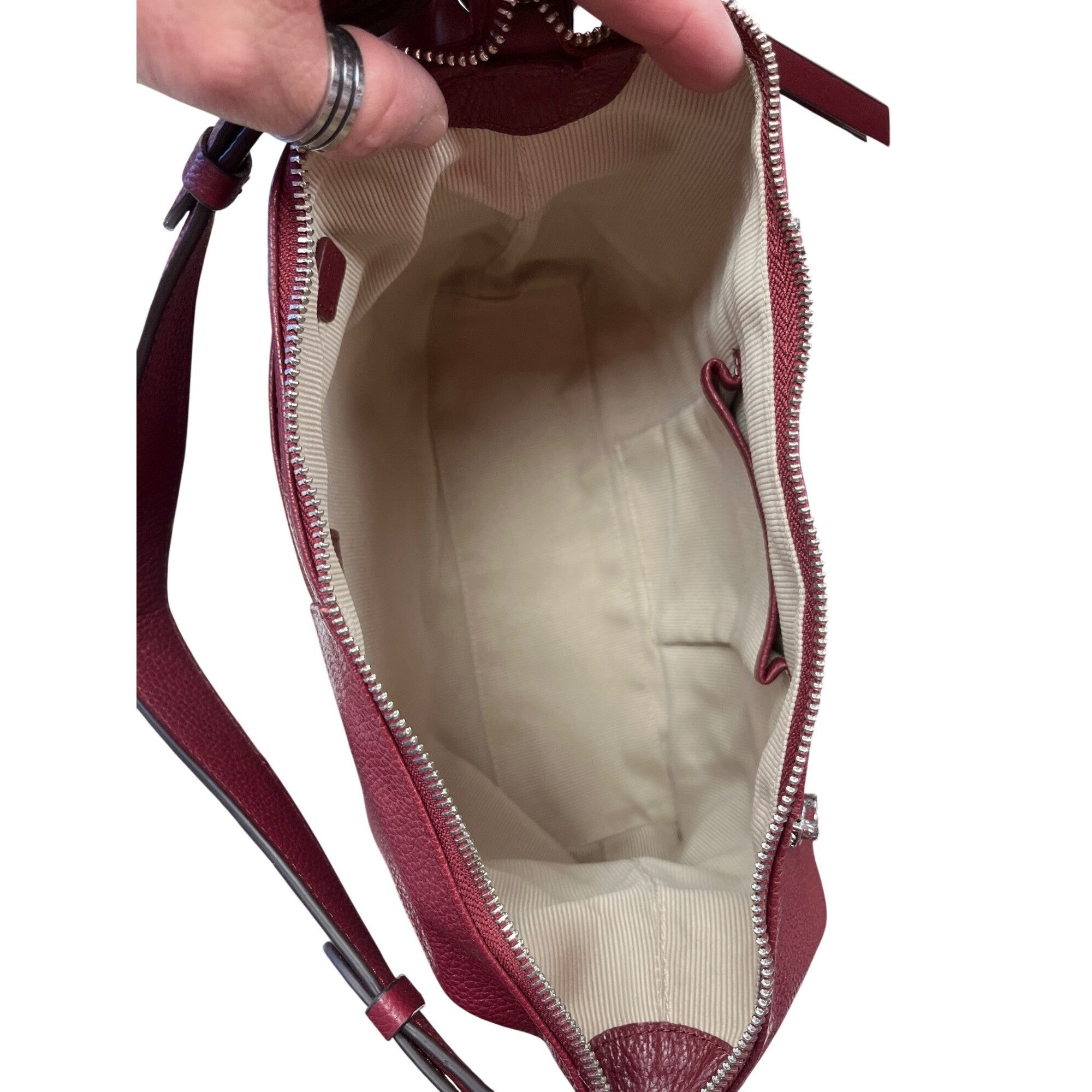 Other Radley London wms maroon silver leather shoulder handbag SKU Size ONE SIZE - 12 Thumbnail