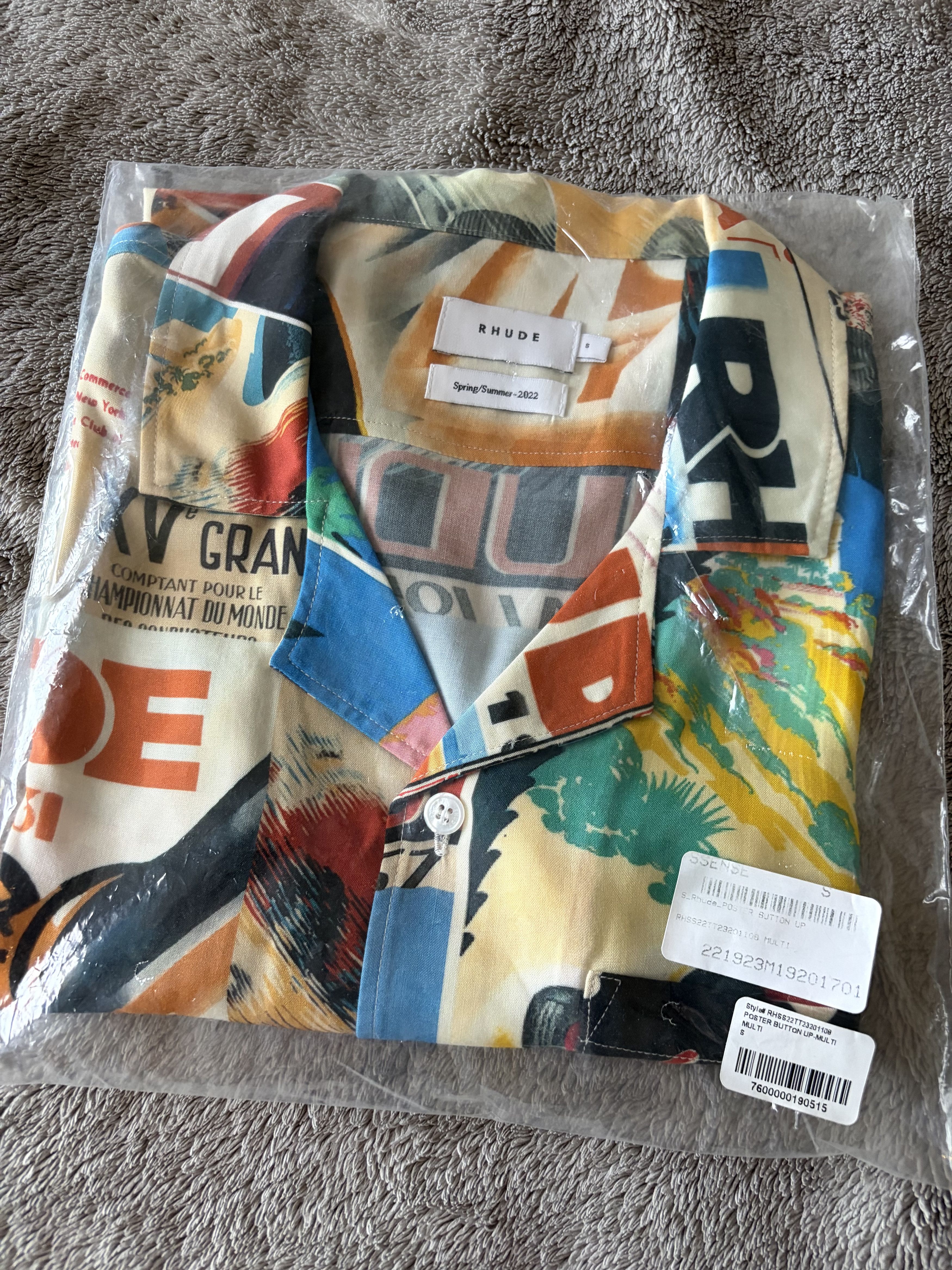 Rhude Rhude Cashmere Script Shorts & Poster Button Up Size US S / EU 44-46 / 1 - 9 Thumbnail