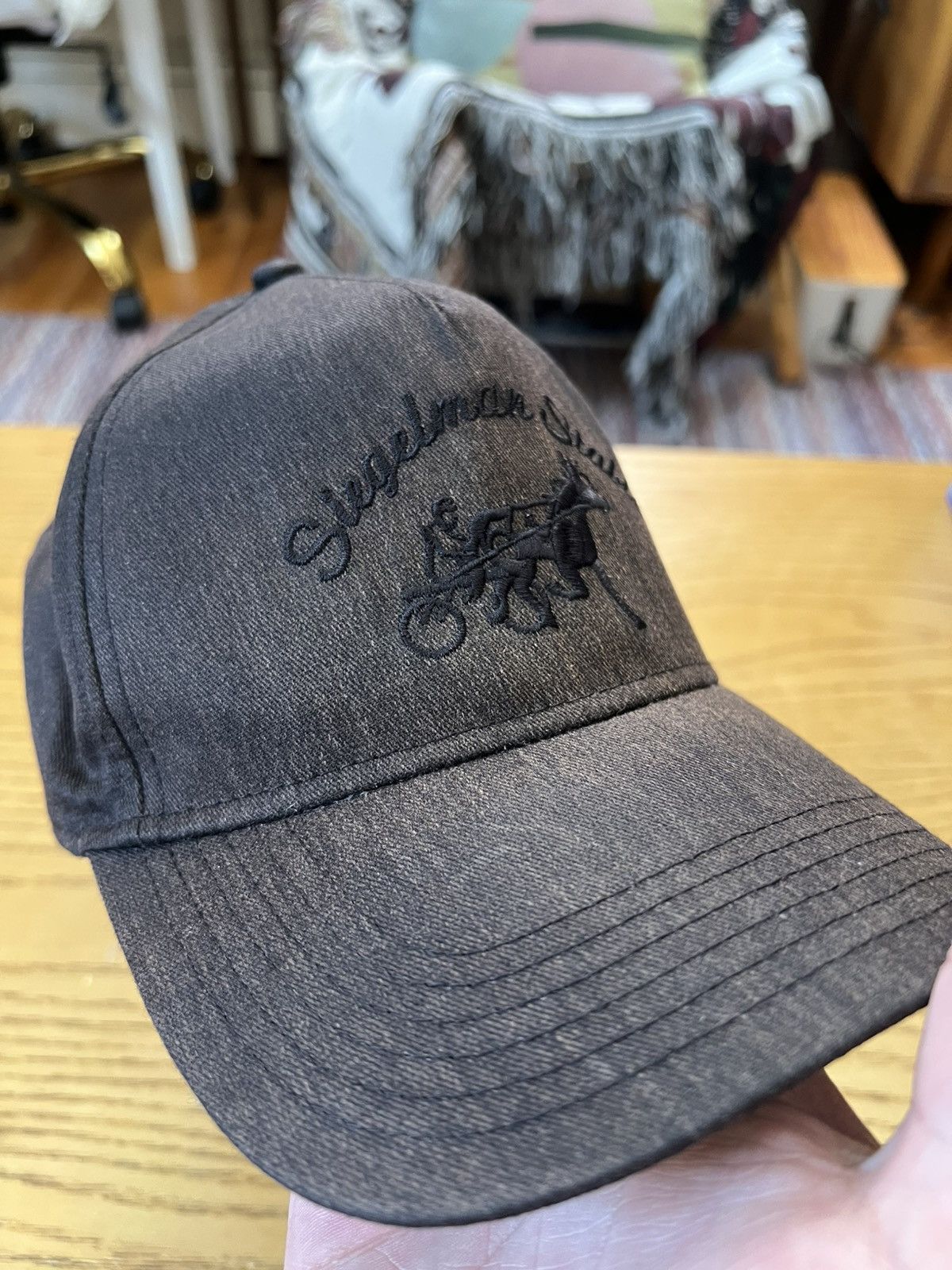 Siegelman Stable Sun faded black on black embroidered cap Size ONE SIZE - 2 Thumbnail