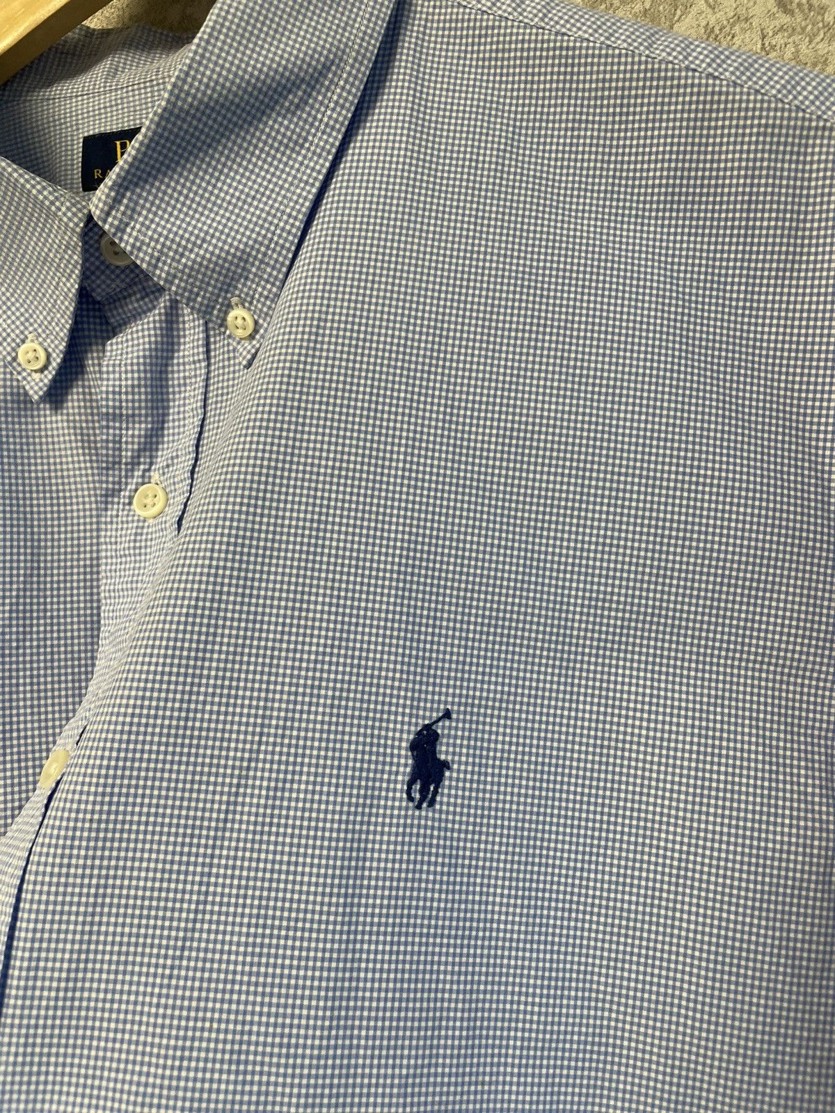 Polo Ralph Lauren Polo Ralph Lauren Blue Checkered Long Sleeve Shirt ButtonUp Size US XXL / EU 58 / 5 - 6 Thumbnail