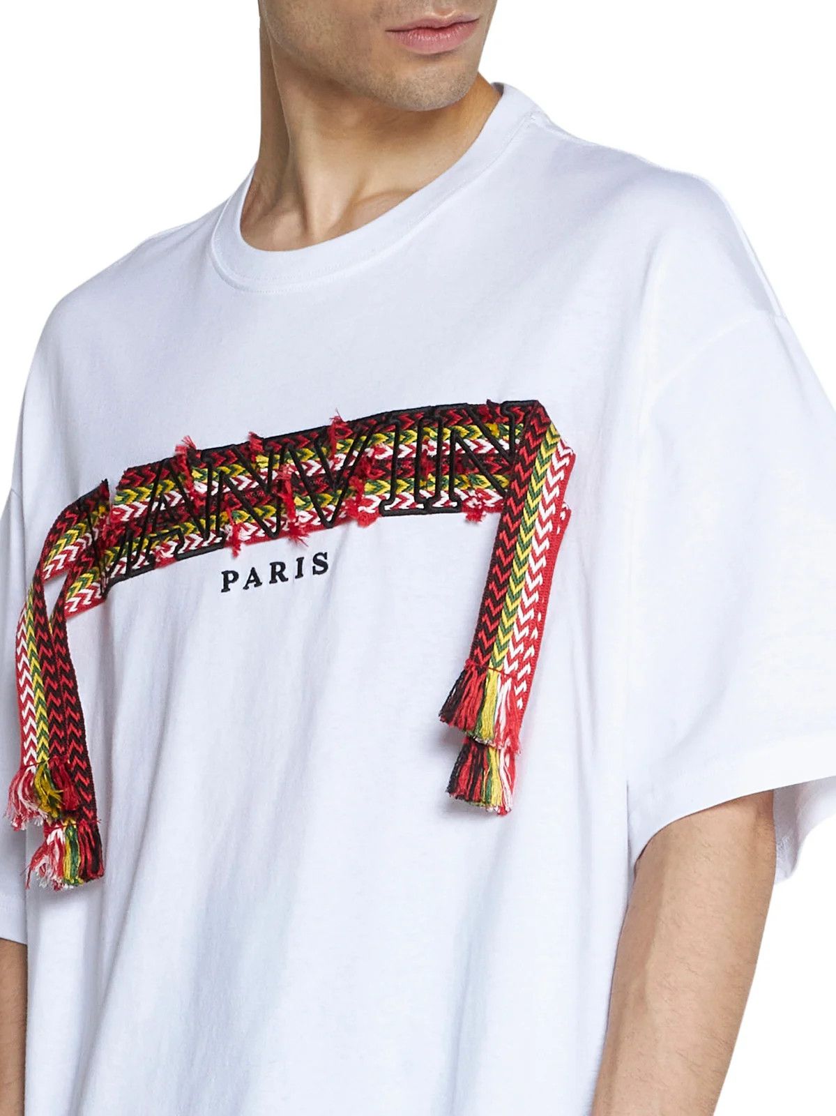 Lanvin o1w1db10225 Short Sleeve T-Shirt in White Size US M / EU 48-50 / 2 - 5 Thumbnail